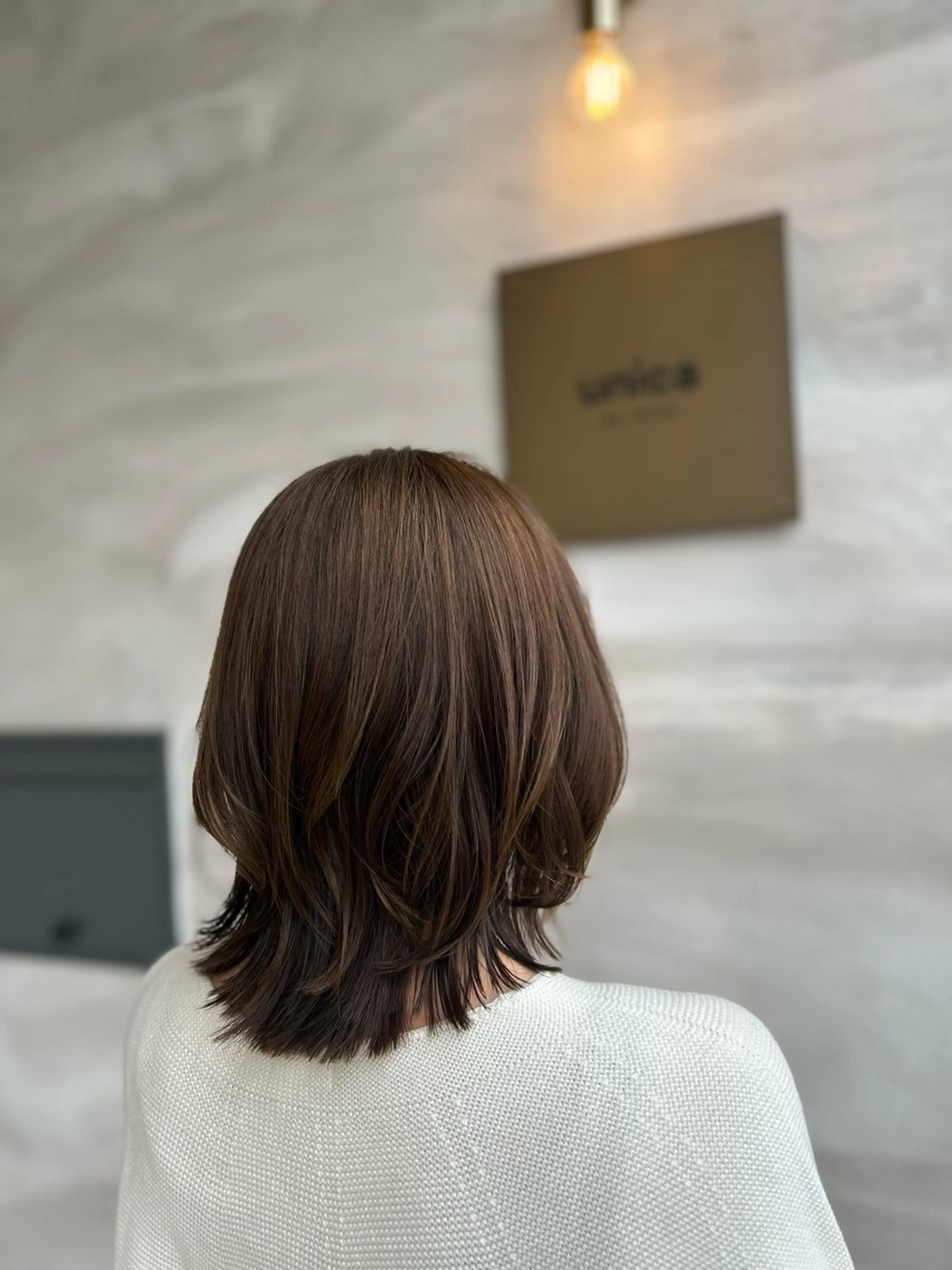 ミディアム くびれヘア レイヤーカット unica by milly 【緑地公園】所属・大野 優希のヘアスタイル