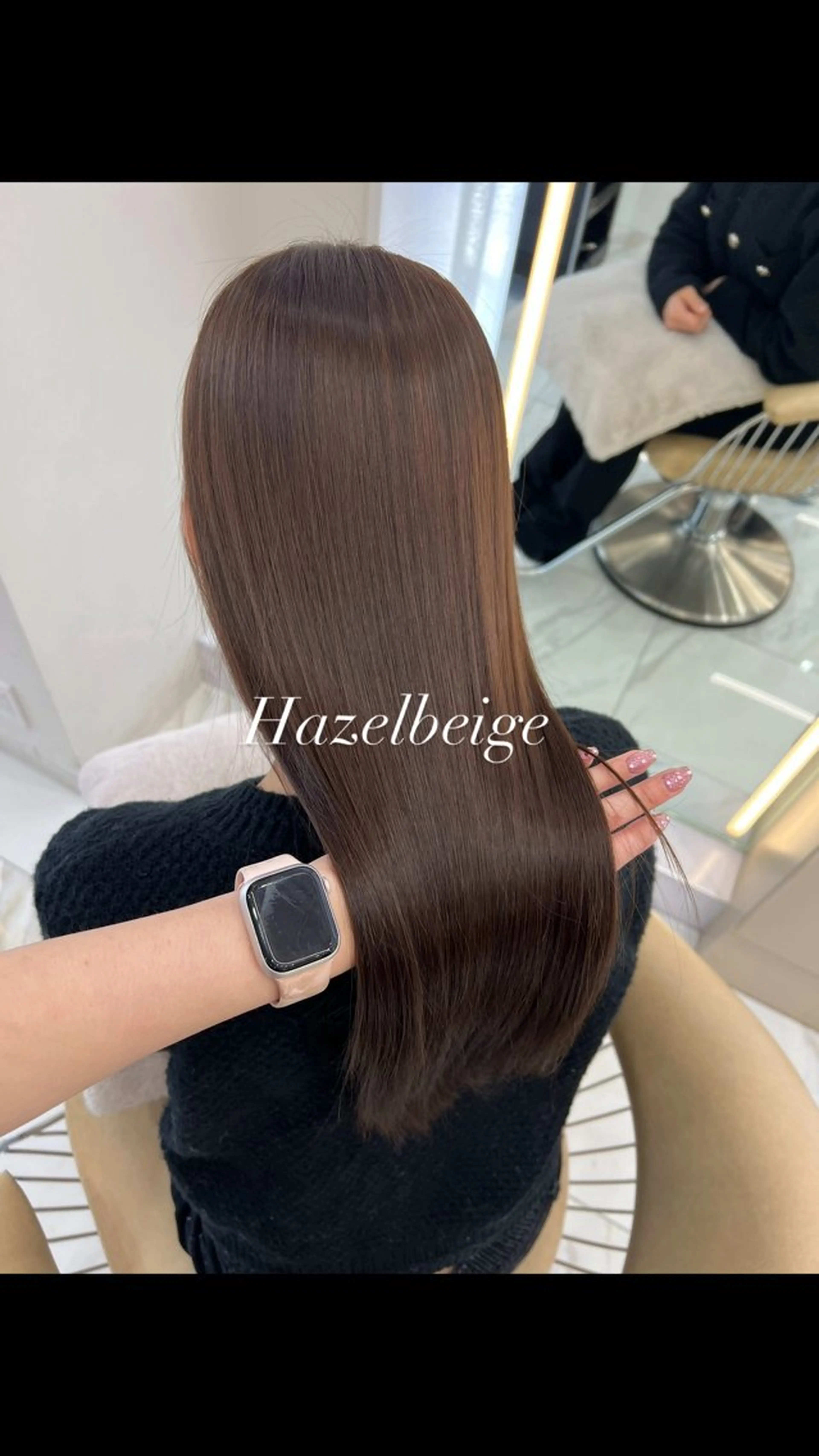 ロング ヘアカラー トリートメント 髪質改善/透明感カラ ー/みほのヘアスタイル