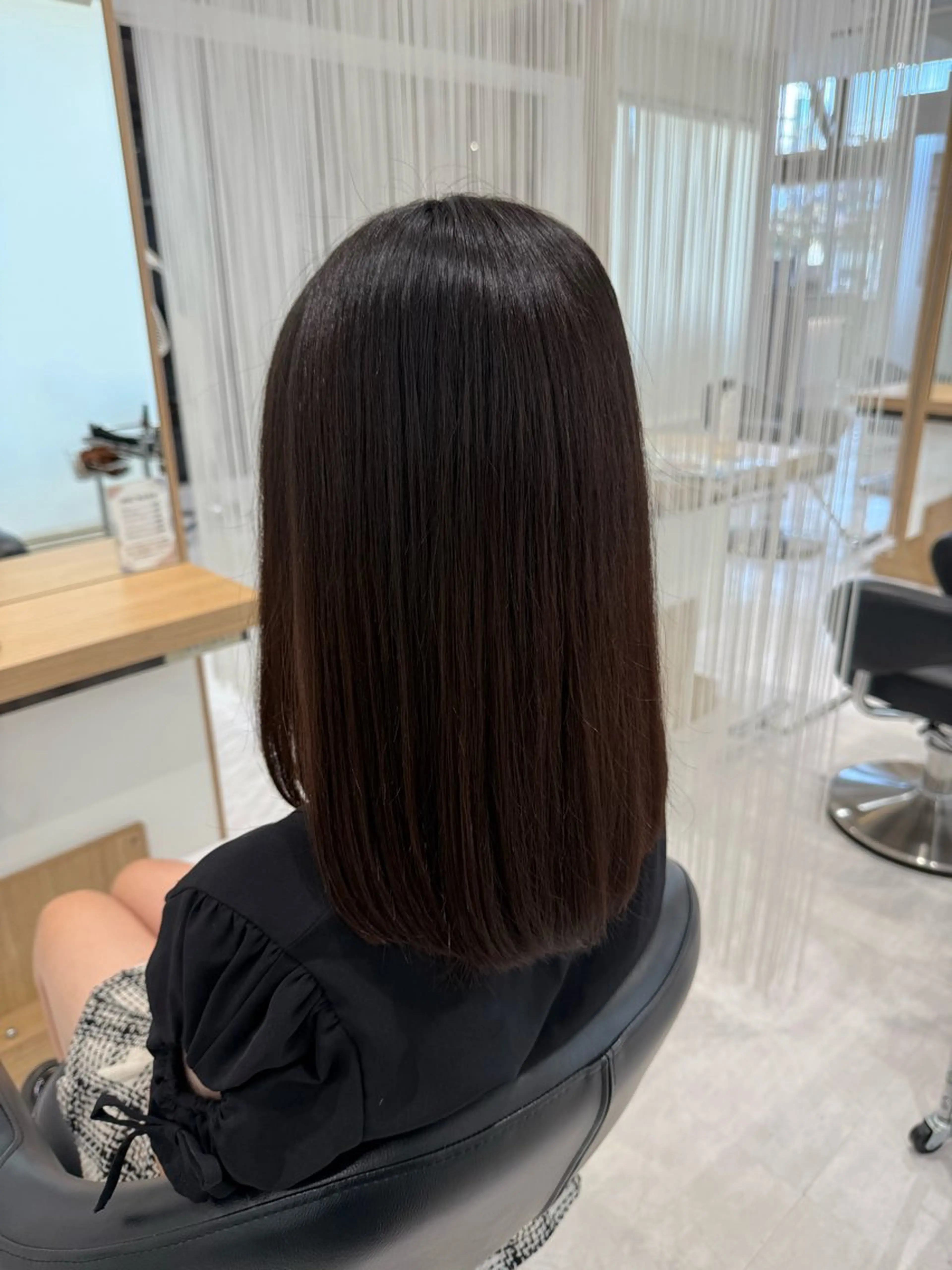 ミディアム 縮毛矯正 カット 縮毛矯正 田辺 湧愛のヘアスタイル