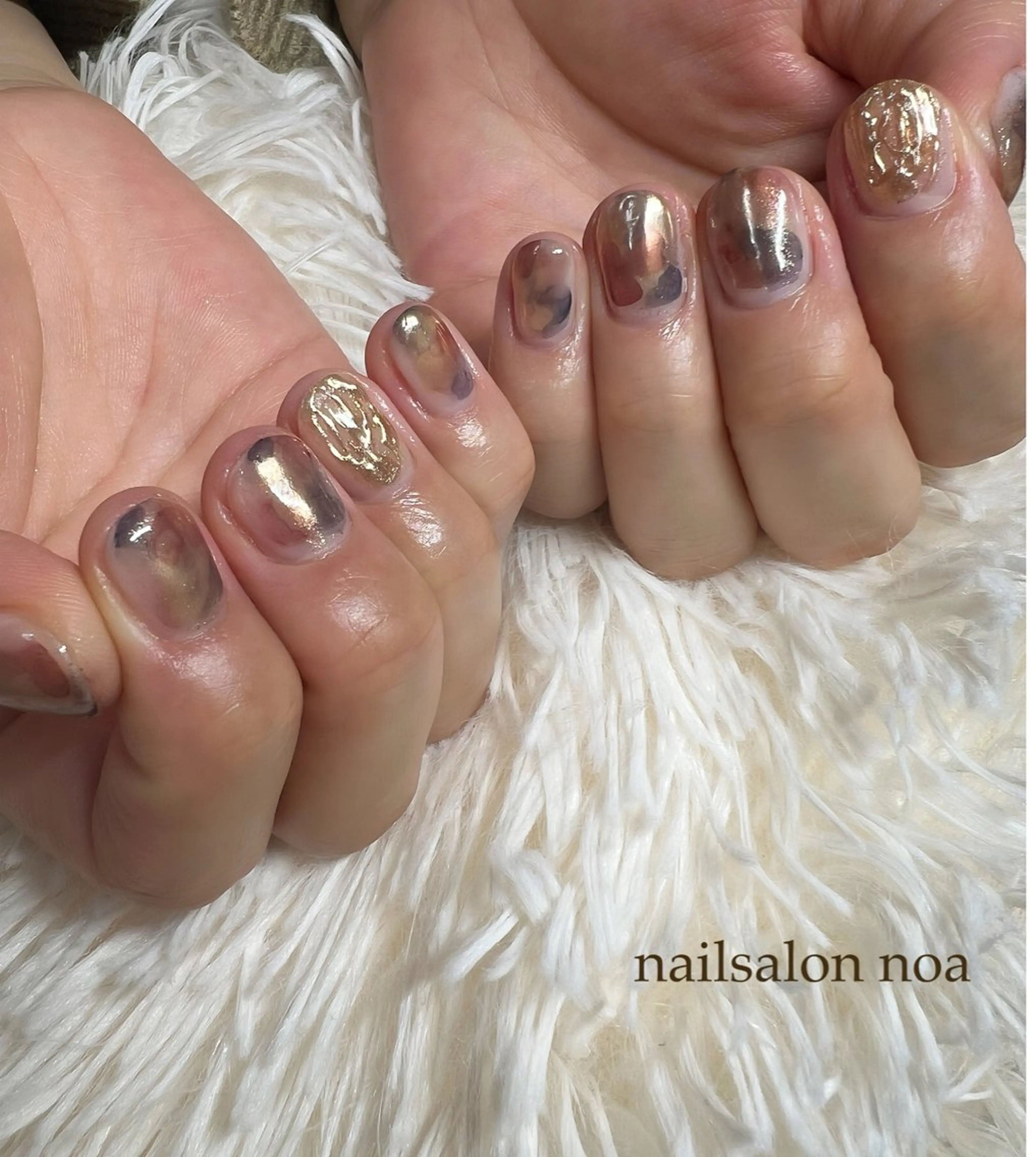 ネイル ジェルネイル パラジェル ハンドネイル nailsalon noa所属・nailist sakiのネイルデザイン