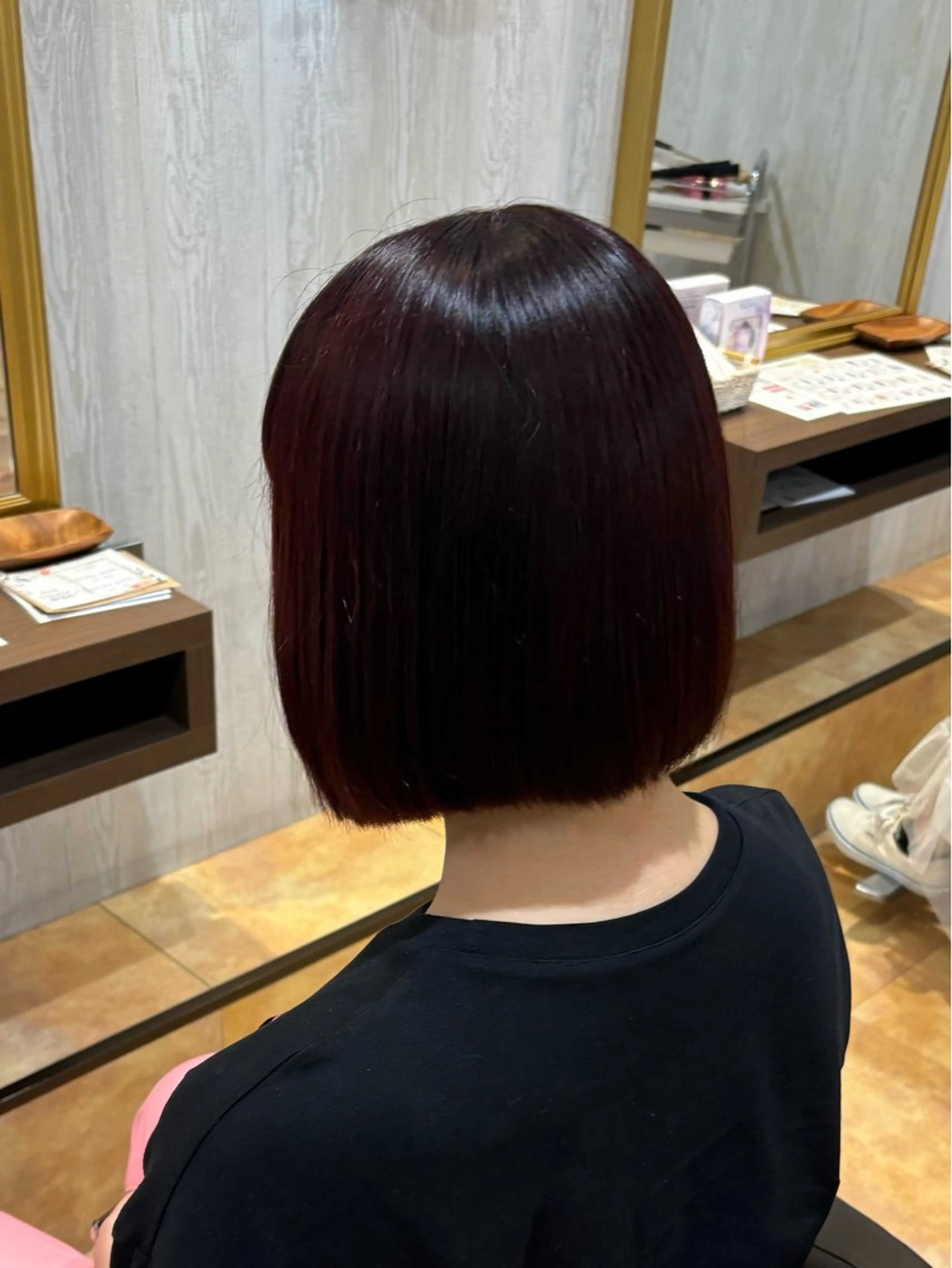 ショート カラー ヘアカラー トリートメント yui🥀/ボブ /ブリーチなしカラーのヘアスタイル