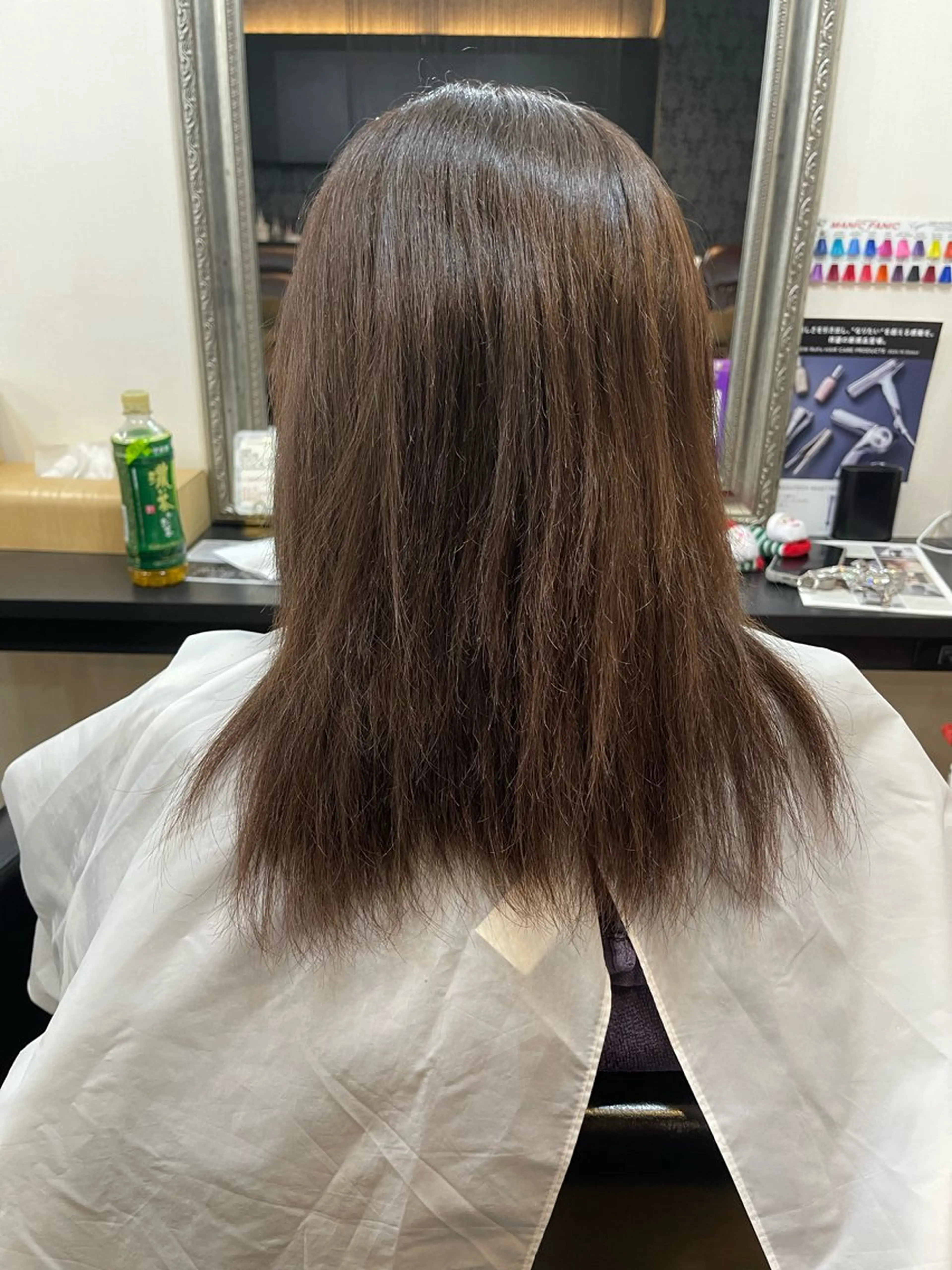 ミディアム カラー ブリーチ 酸性ストレート 髪質改善×艶カラー ANDIAMO 楓のヘアスタイル