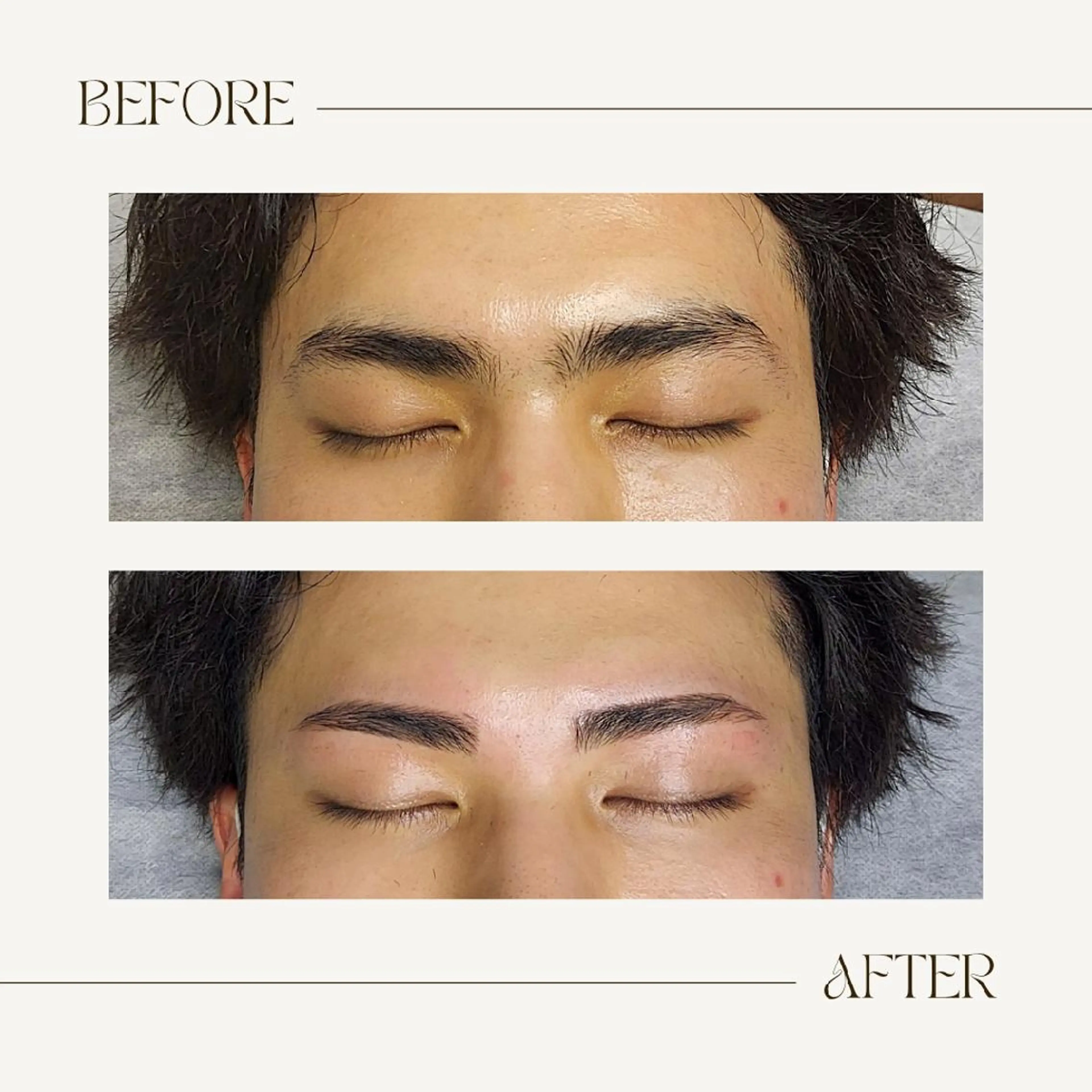 メンズ アイブロウ ワックス脱毛 眉カット U_la所属・U_la [ウーラ] 片岡の眉毛・アイブロウイメージ