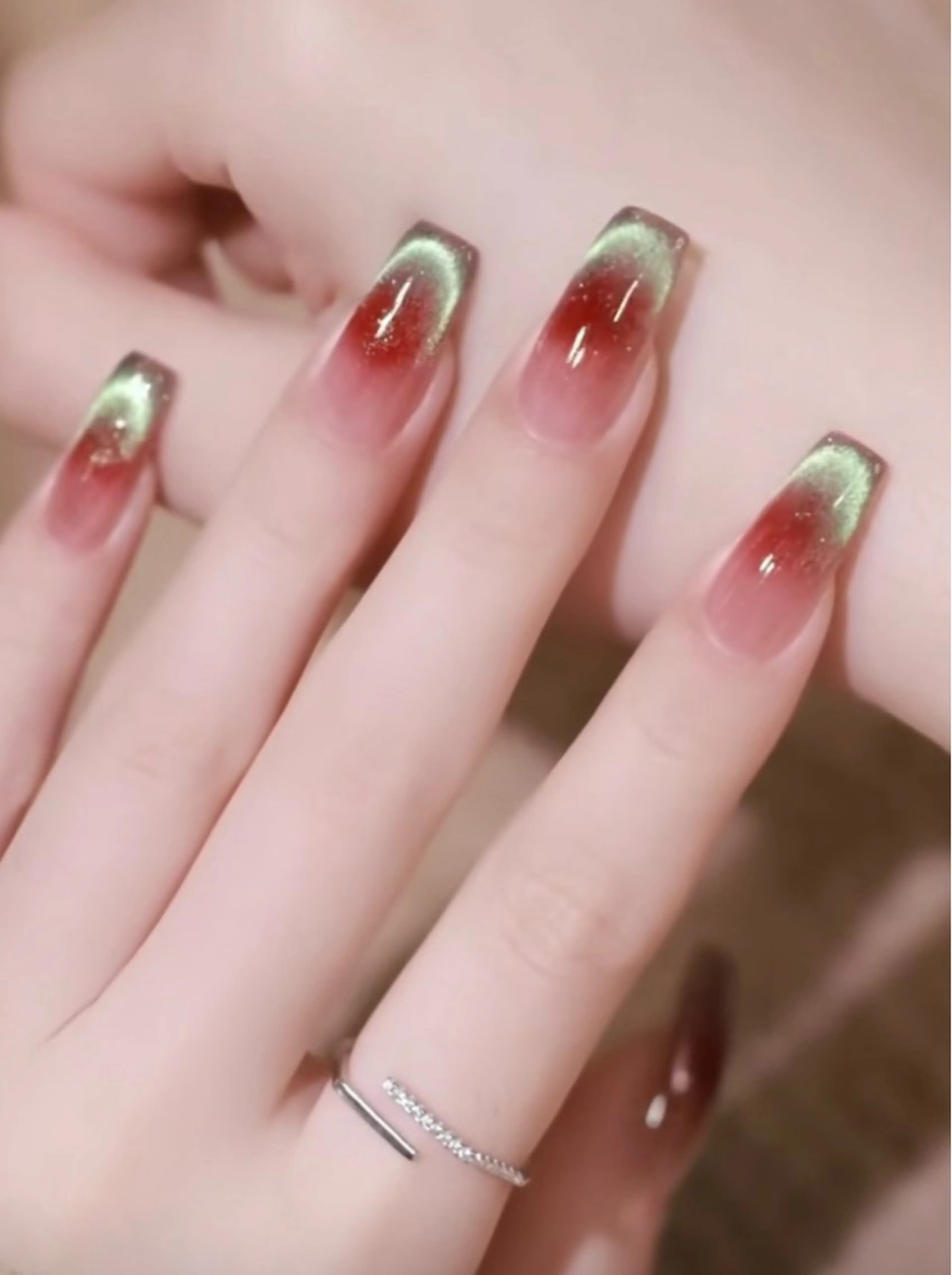 ネイル フレンチネイル マグネットネイル マグネットフレンチ ハンドネイル ハンドケア RELIEVE Salonのマツエク・マツパデザイン