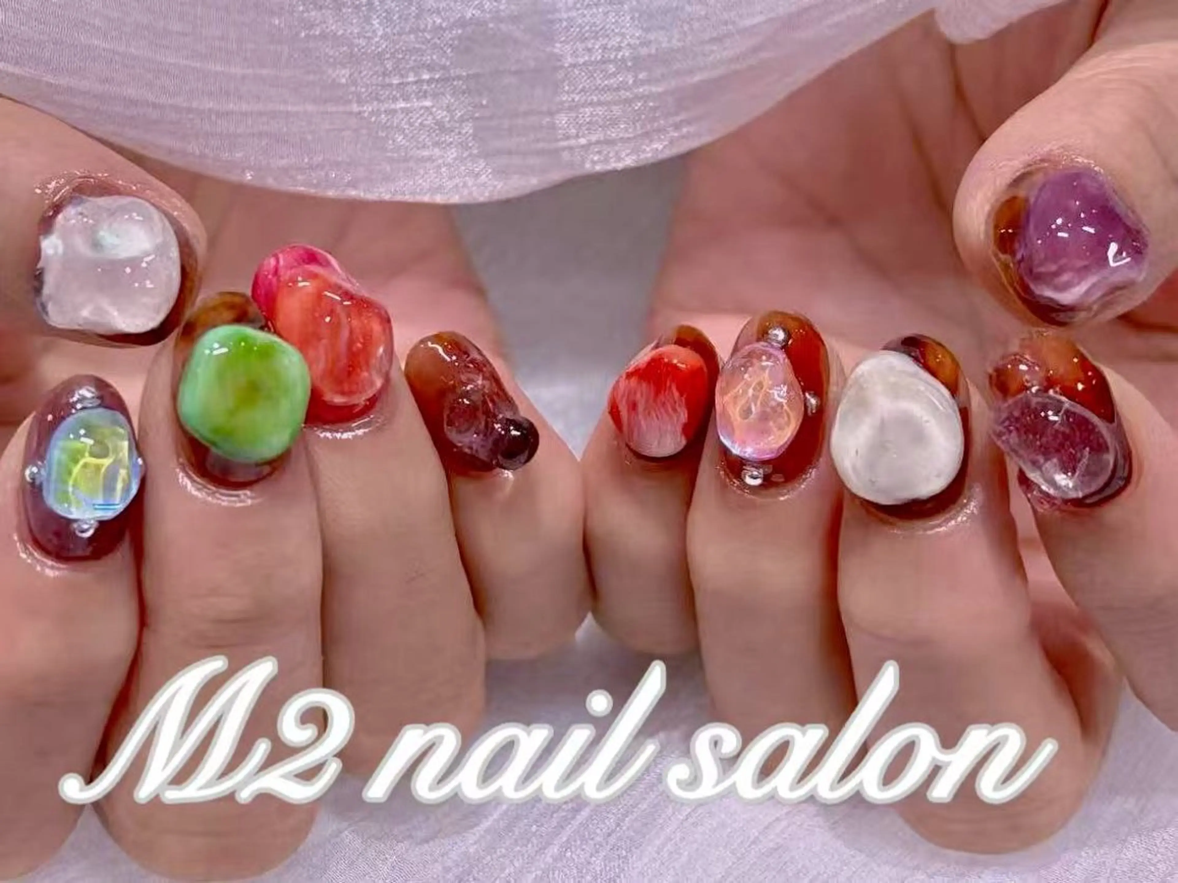 ネイル ハンドネイル 長さだし専門店 M2　rikaのネイルデザイン