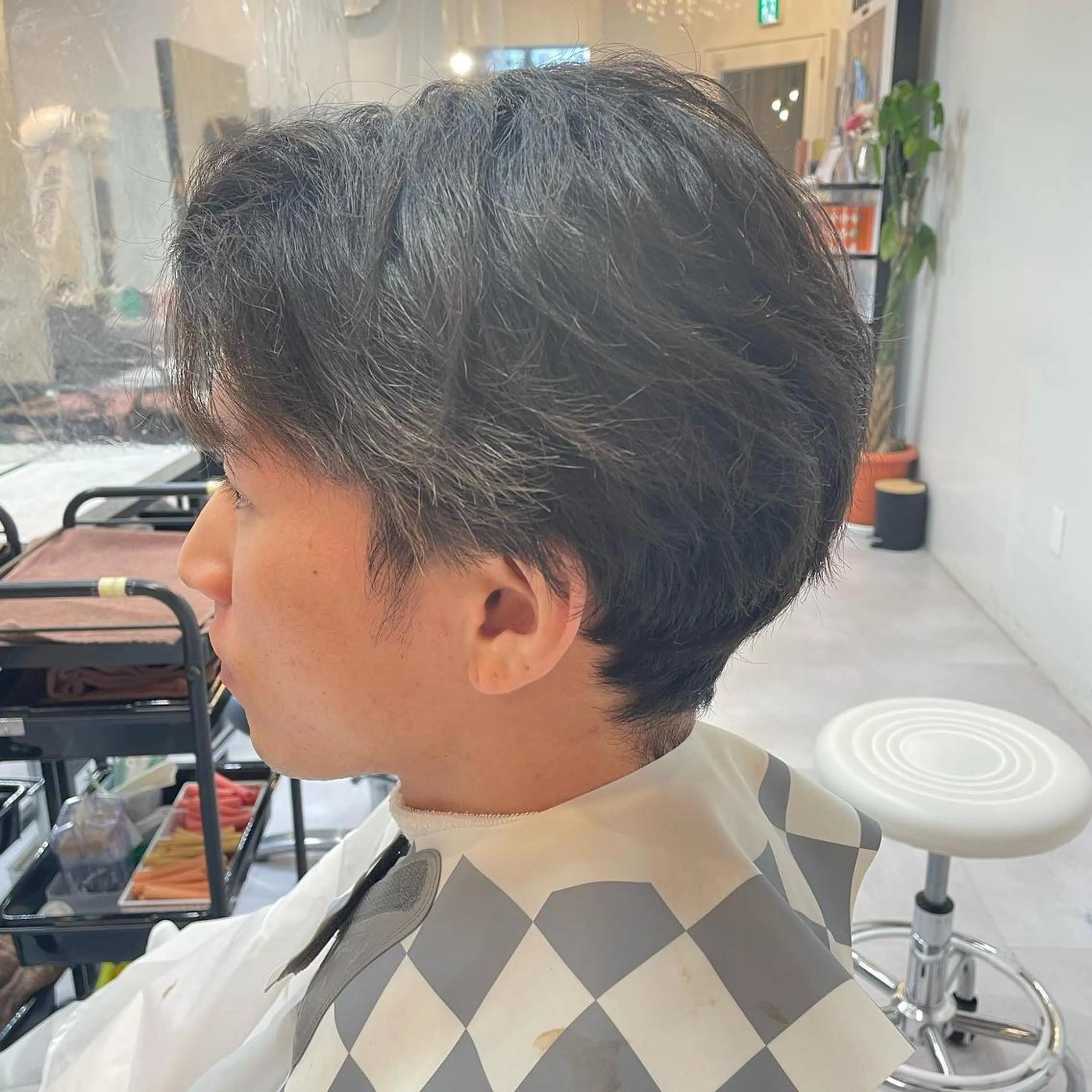 ショート 髪質改善× ハイライト溝江のヘアスタイル