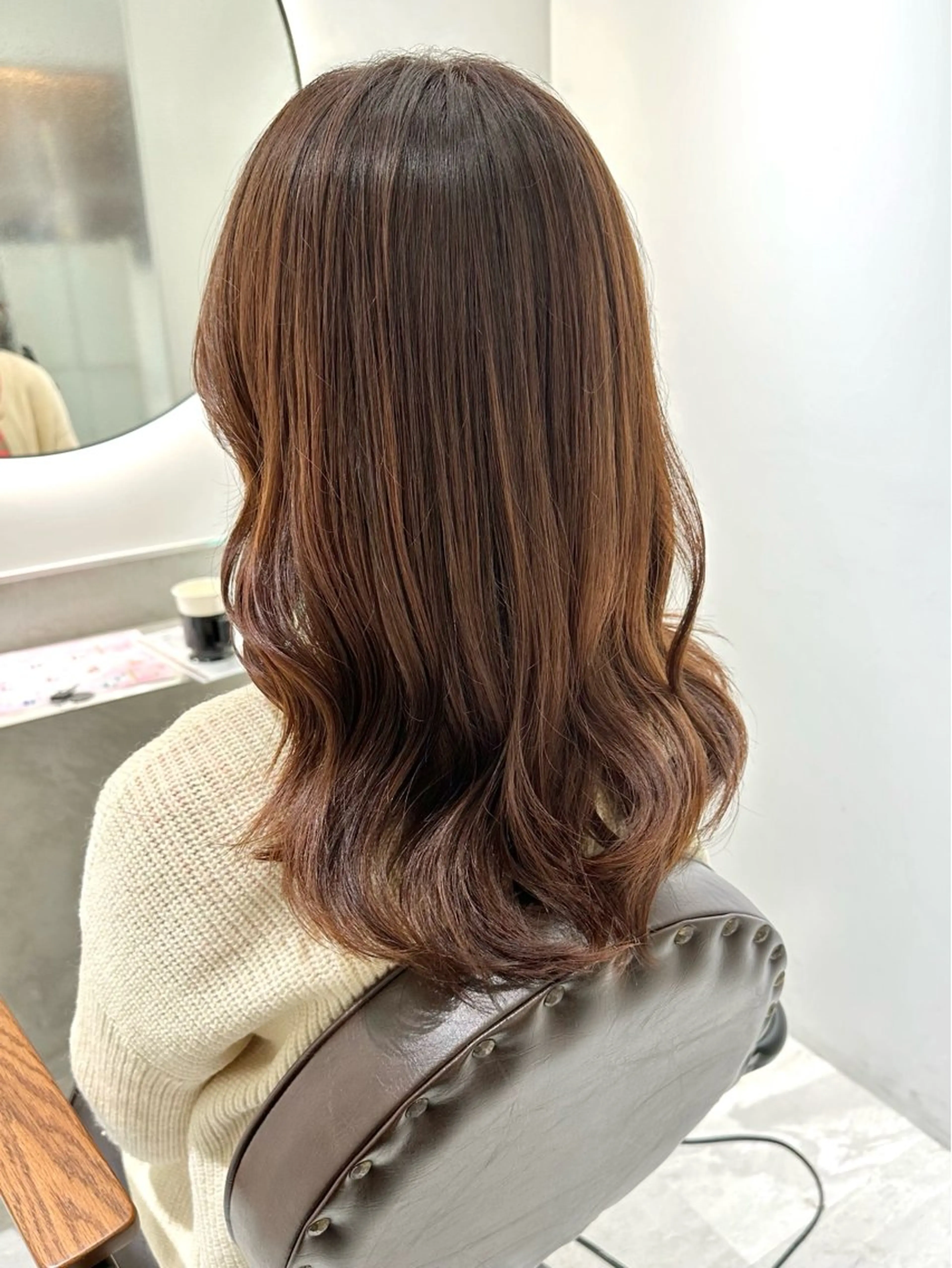 セミロング カラー パーマ 銀座No.1髪質改善 縮毛矯正/本木のヘアスタイル