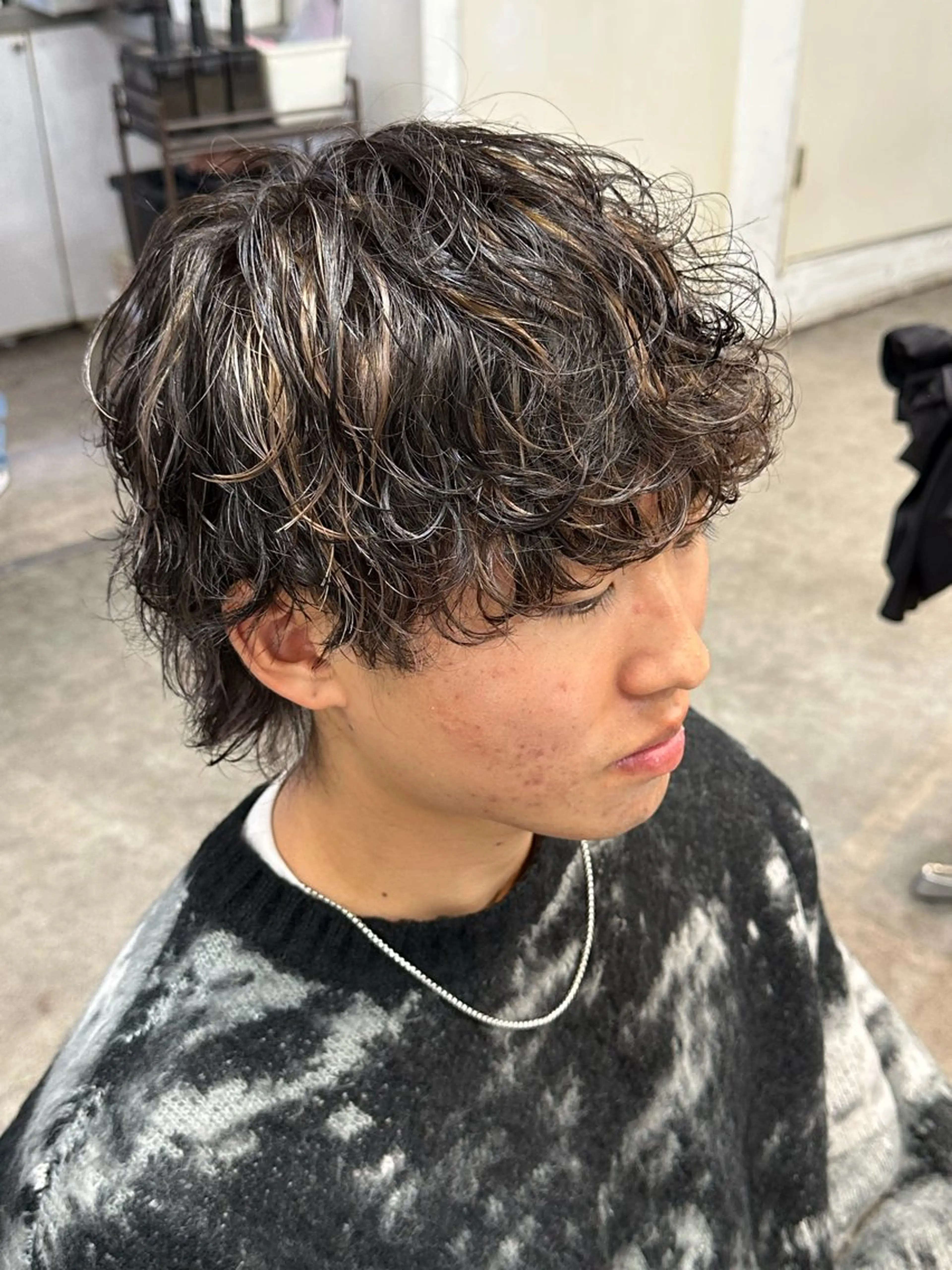 カラー メンズ ヘアカラー fifth men's原宿所属・fifth/原宿/ シャドウパーマ/カズのヘアスタイル