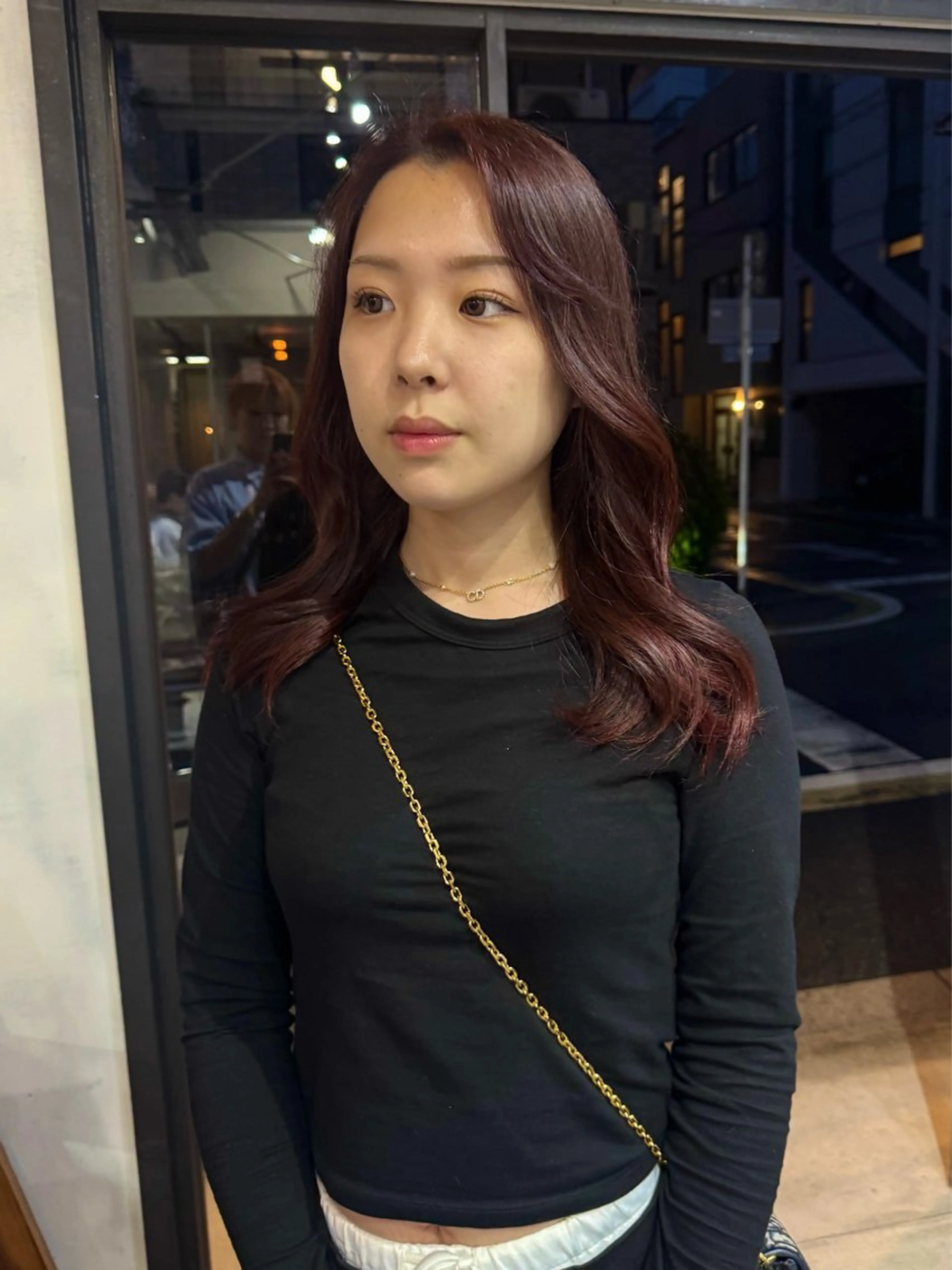 セミロング カラー 薮 夏帆のヘアスタイル