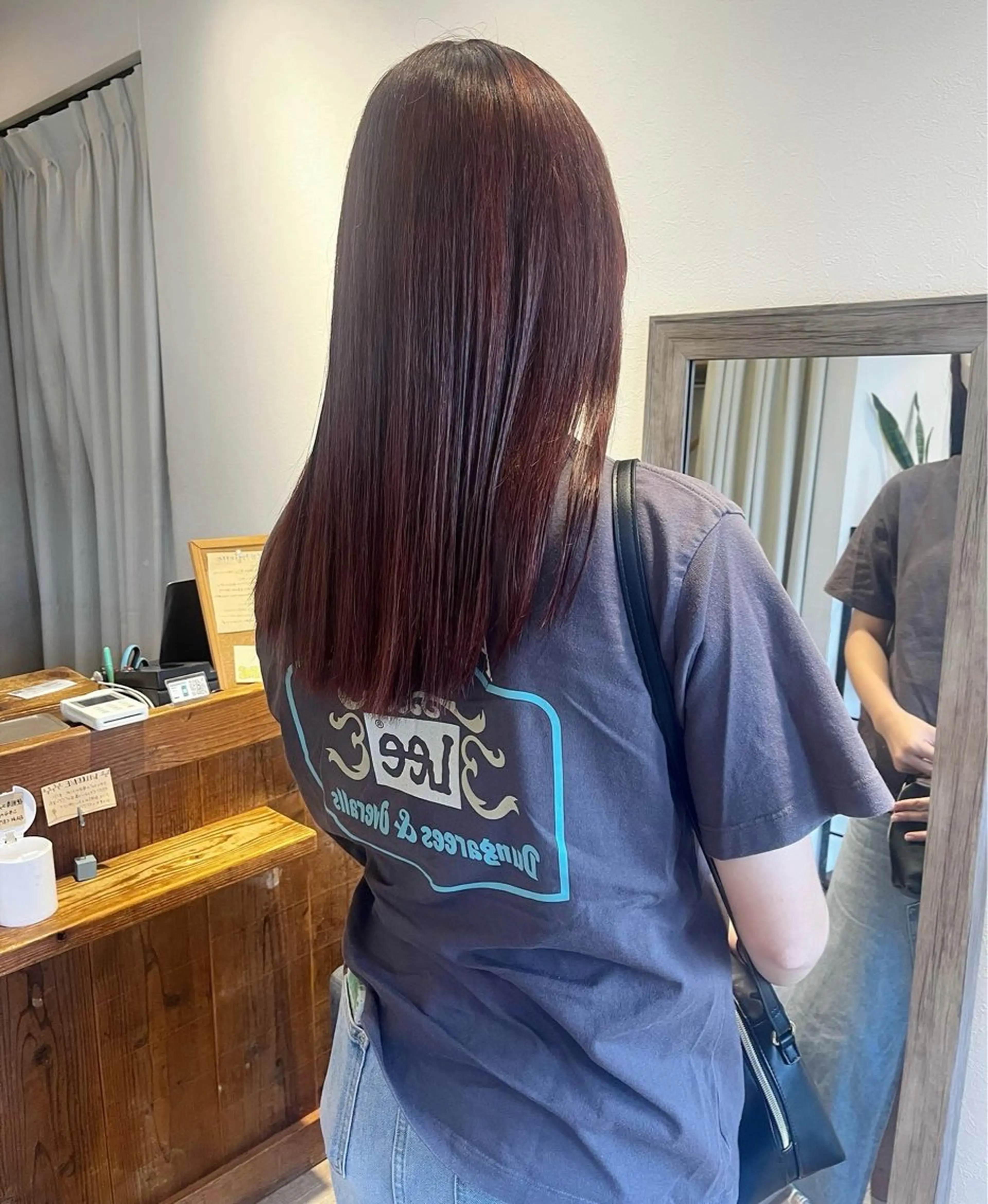 セミロング カラー ブリーチ 透明感カラー ダブルカラー ブリーチなしカラー オレンジ カット ヘアカラー トリートメント 上品な暖色/丸みボブ Chie🪷のヘアスタイル