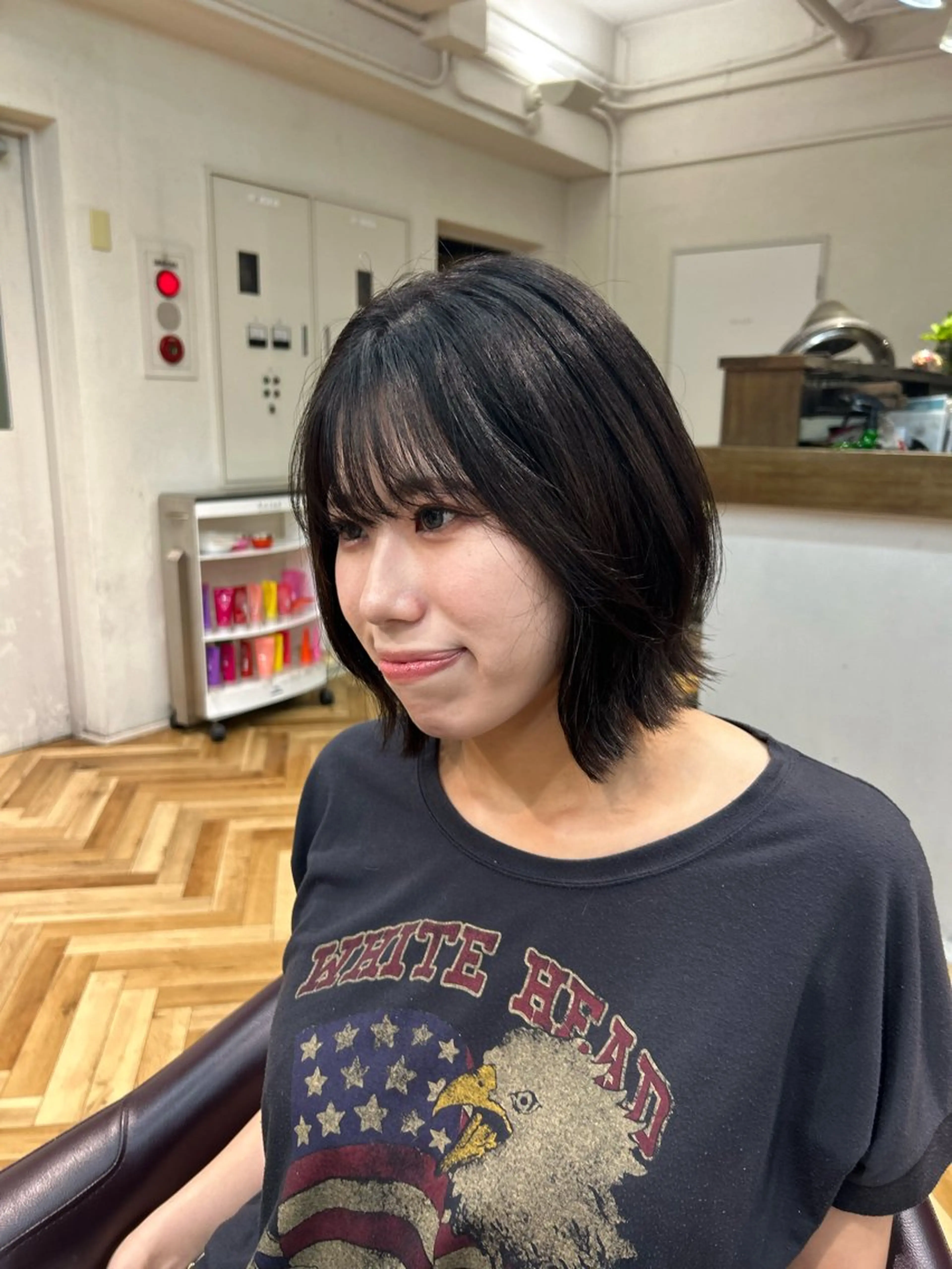 ミディアム カラー カット ショート・ボブ 🌈chinaのヘアスタイル