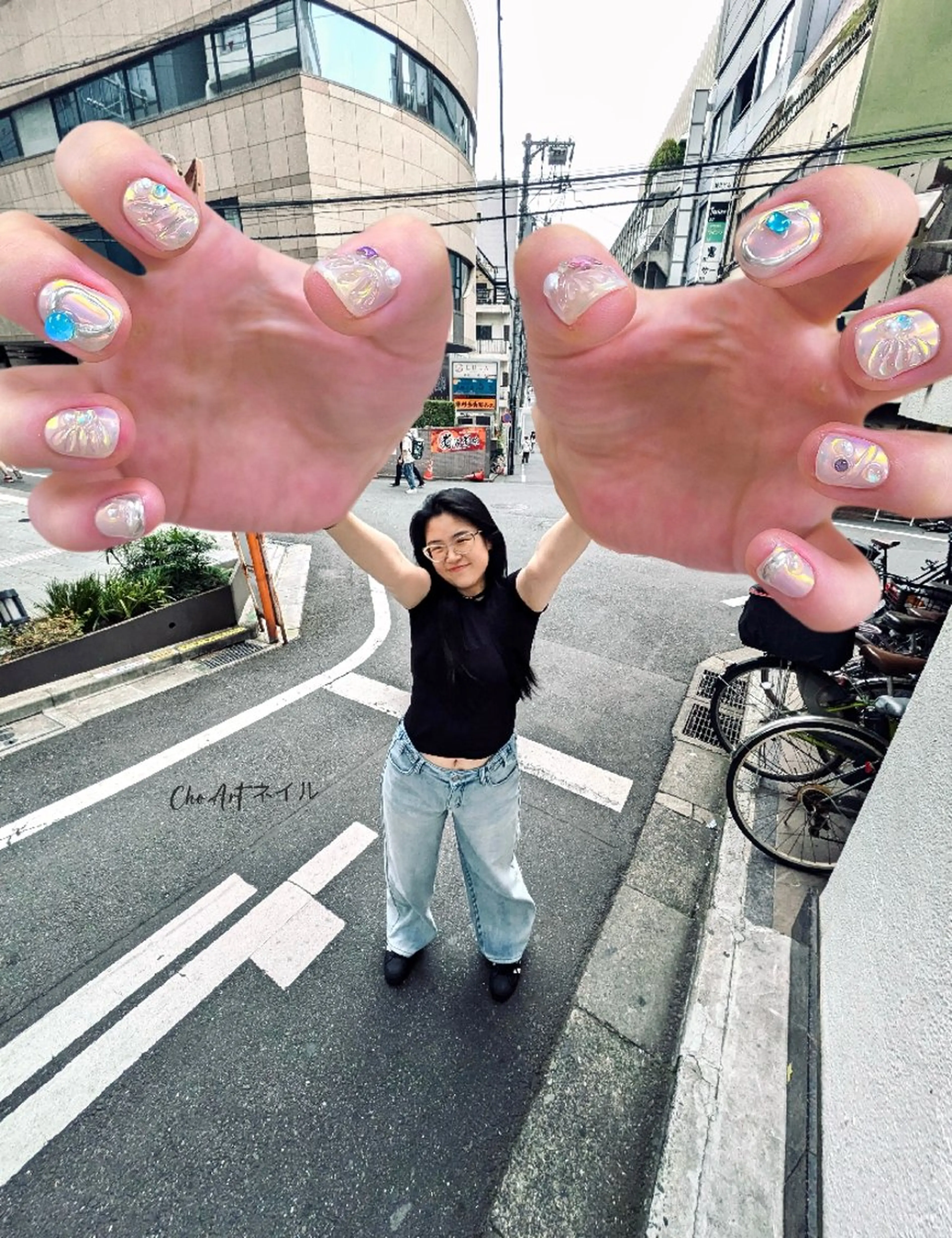 ネイル アートネイル オーロラネイル ジェルネイル 持ち込み ニュアンスネイル Cho Artネイル所属・ronronne .のネイルデザイン