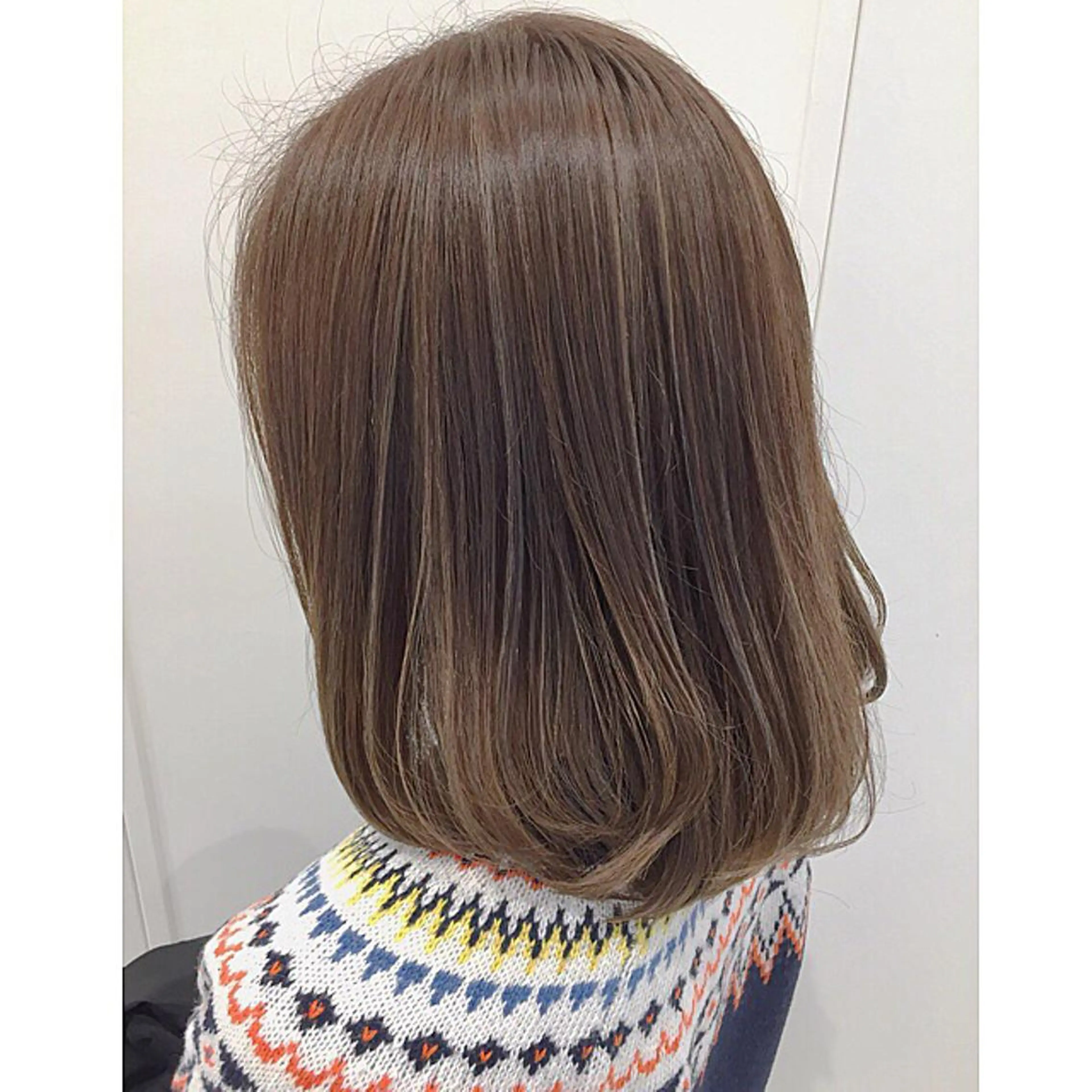 ミディアム カラー ベージュカラー ヘアカラー トリートメント 透明感♡︎♡︎ 佐々木早苗のヘアスタイル