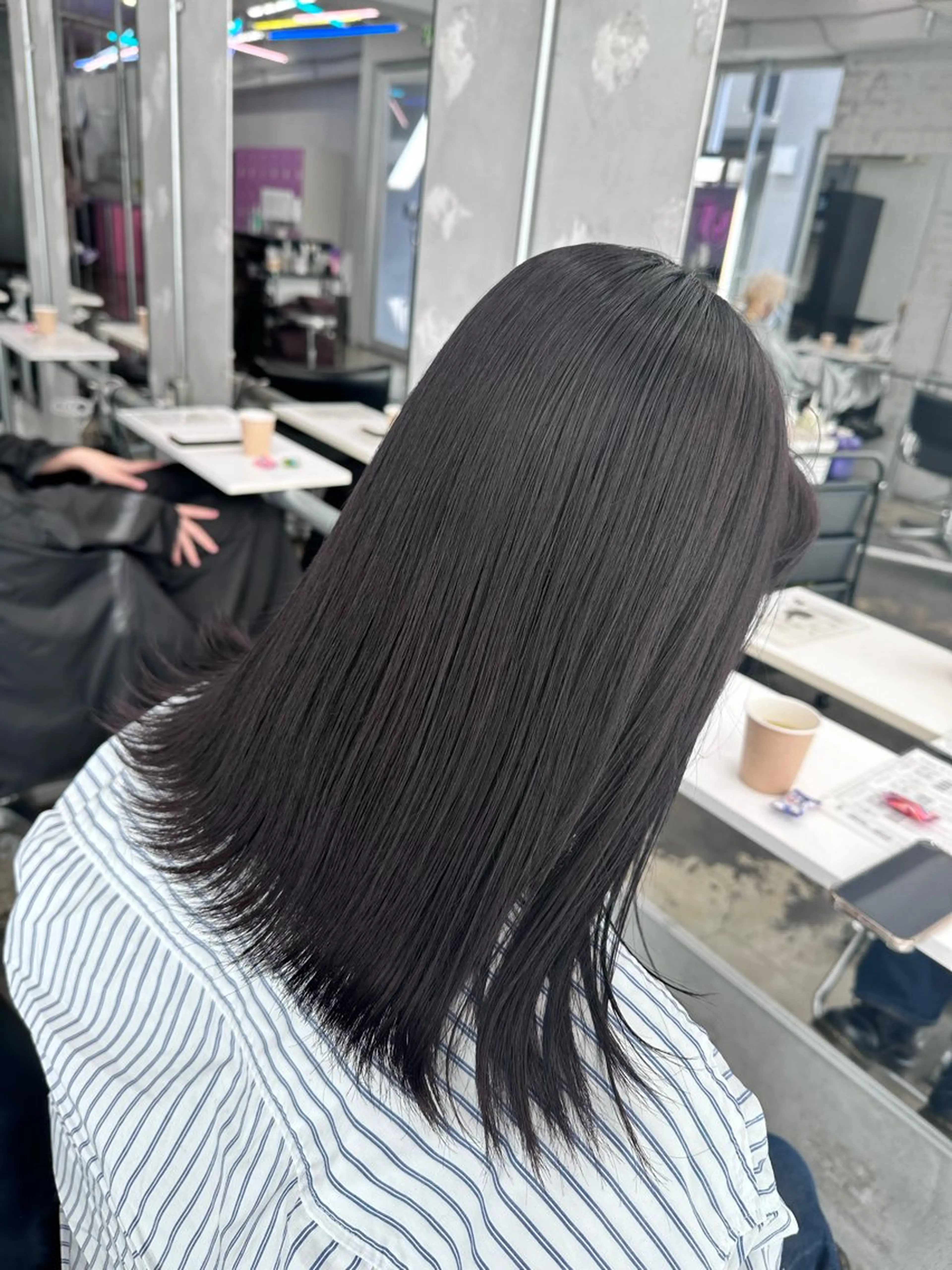 セミロング カラー ヘアアレンジ 🥀モテ暖色× エクステ🥀あかりのヘアスタイル