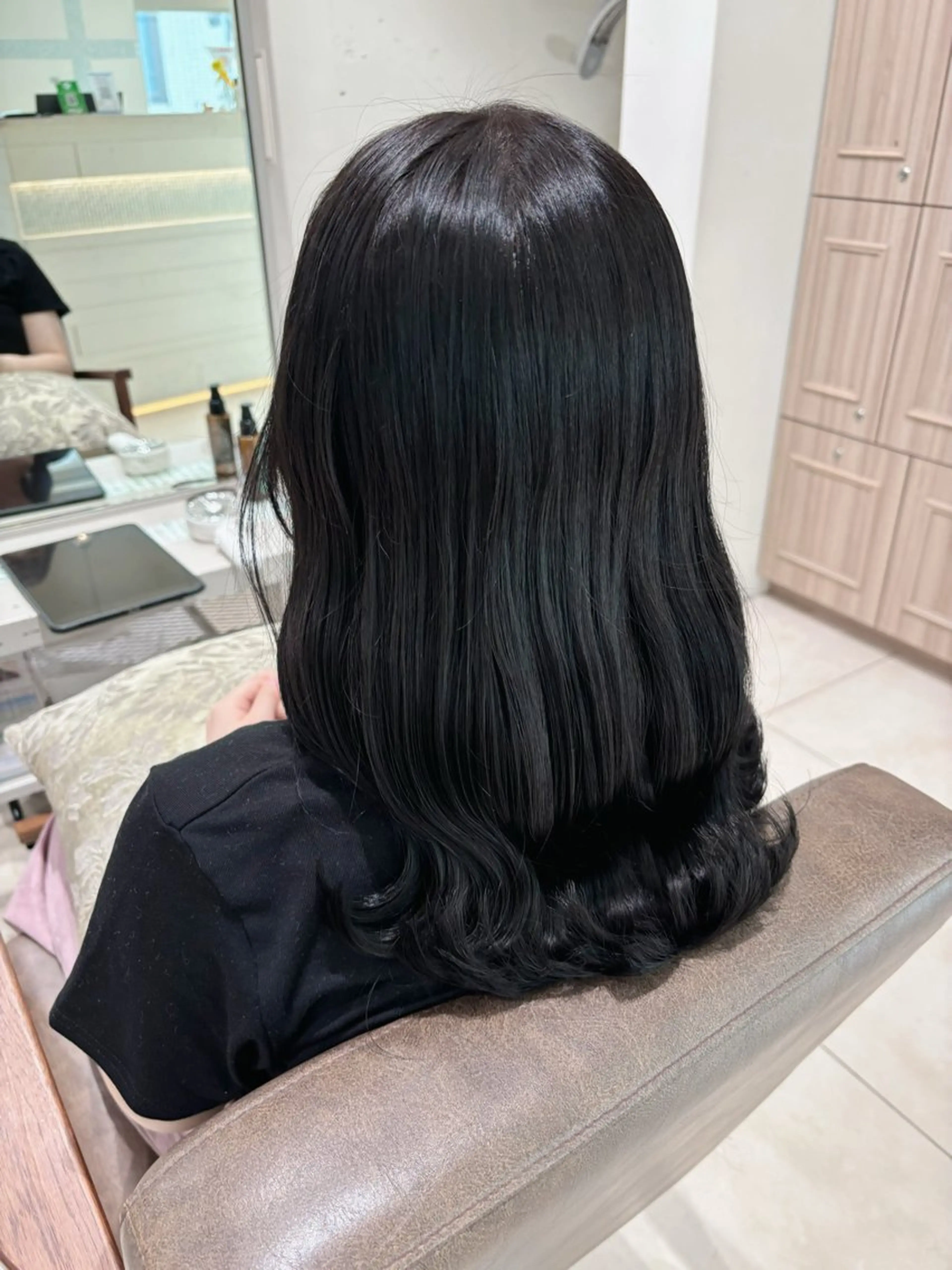 カラー グレージュ 透明感♡暗髪カラー/ Kazuha🎀のヘアスタイル