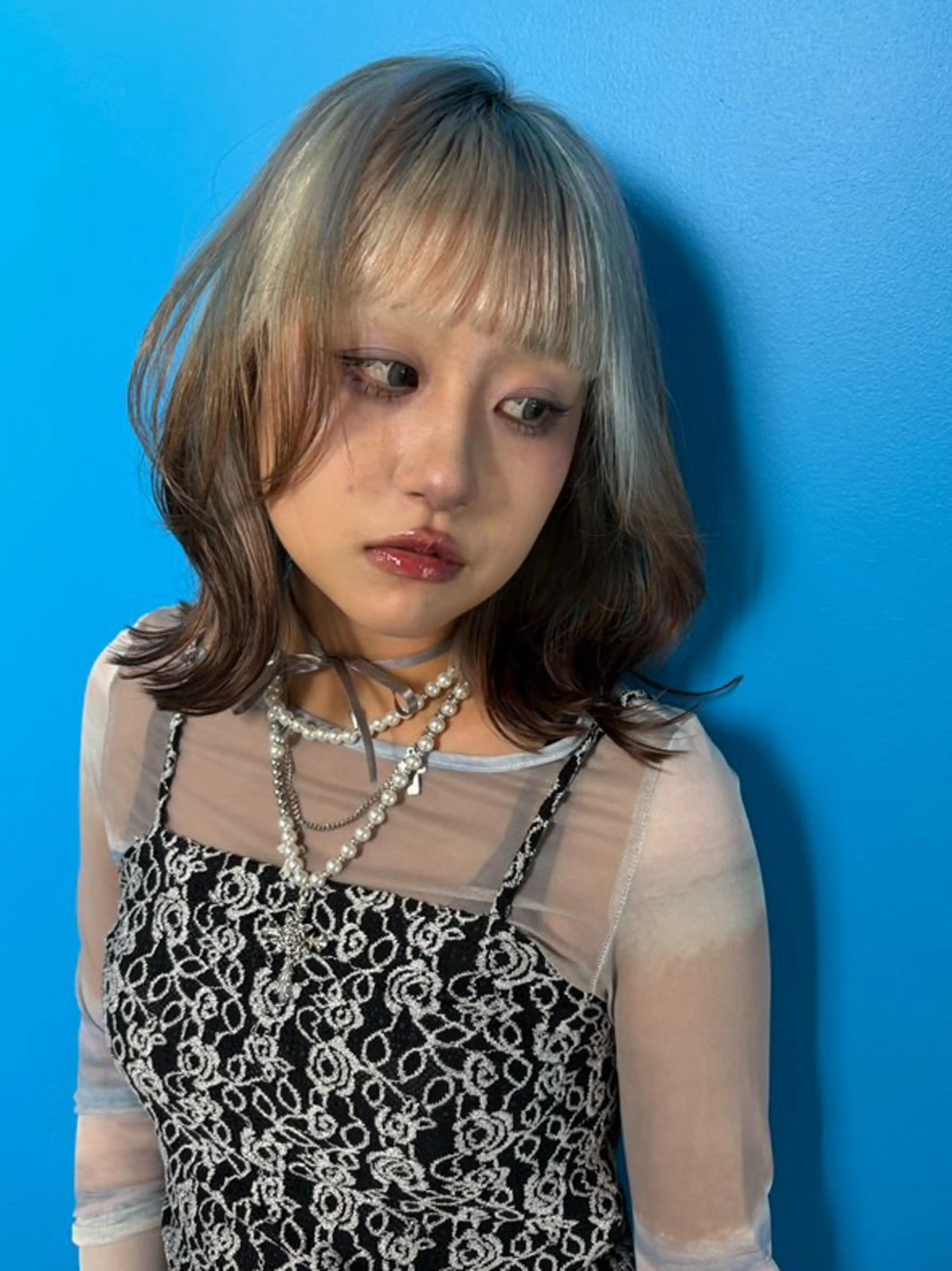 ミディアム カラー ヘアカラー 名古屋／デザイン／ ブリーチ/松井亮磨のヘアスタイル