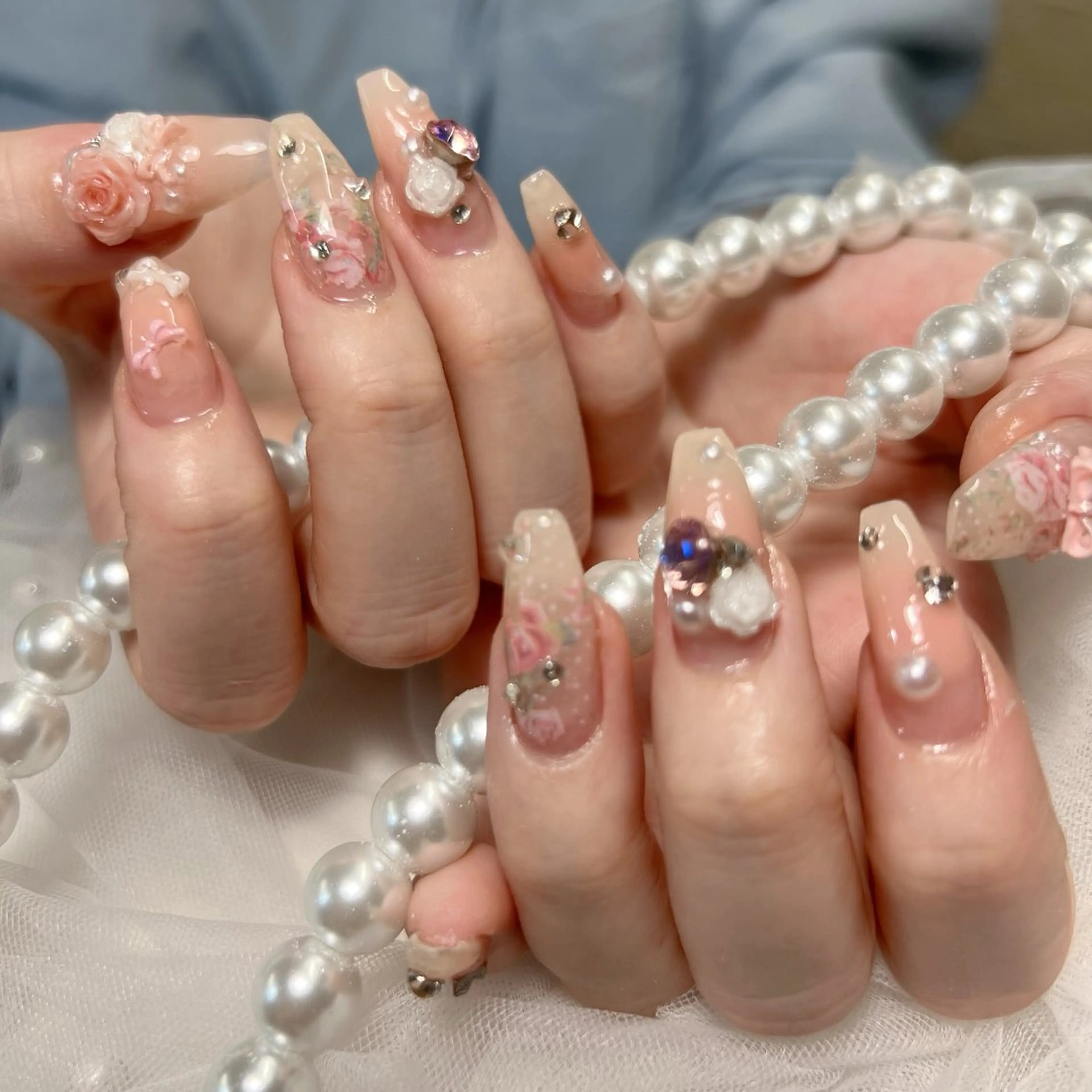 ネイル ハンドネイル 🎀nana🫧 ワンホンネイル🎀のネイルデザイン