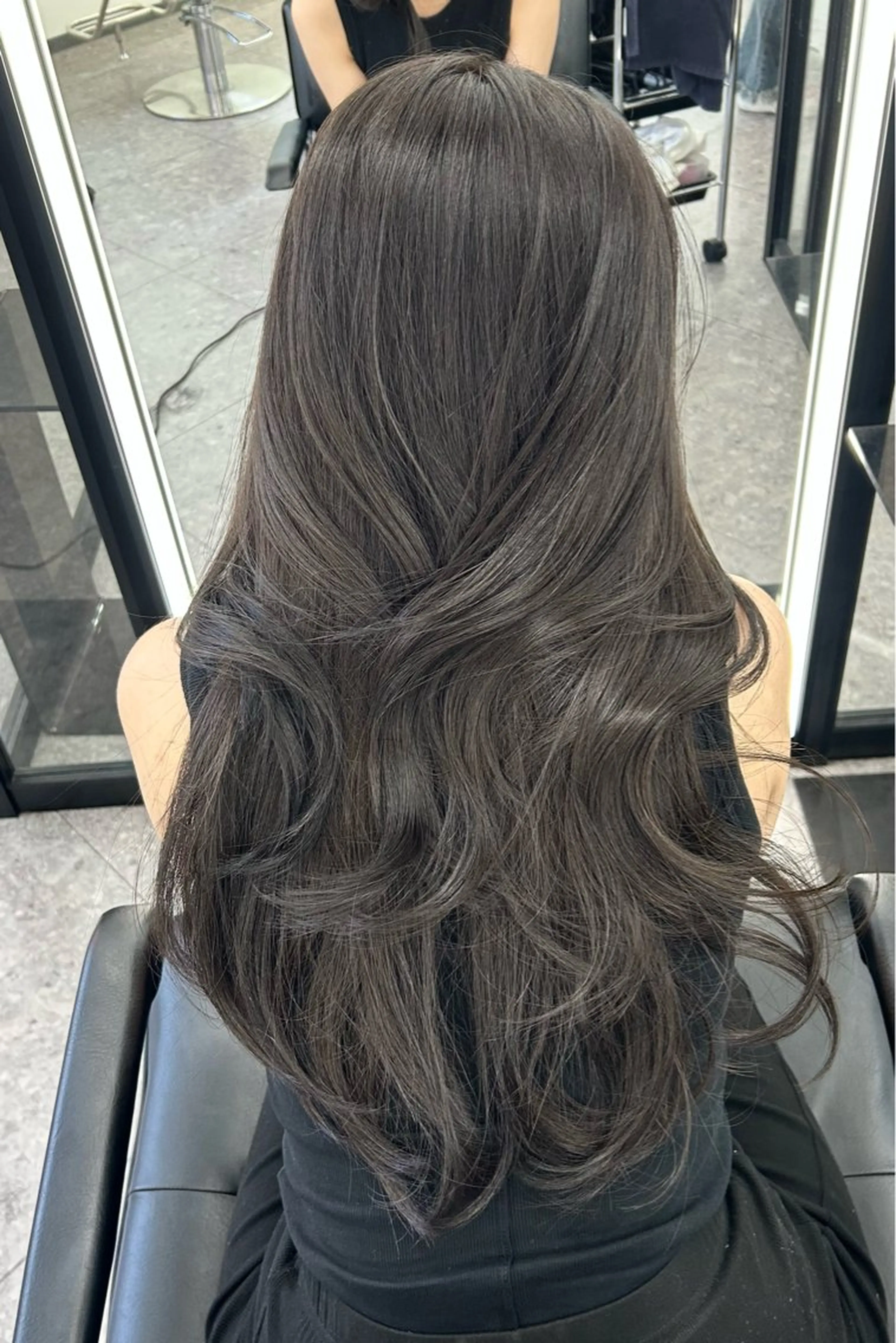 ロング カラー カット ヘアカラー LANDS所属・nanaka 🤍韓国ワンホンヘアのヘアスタイル