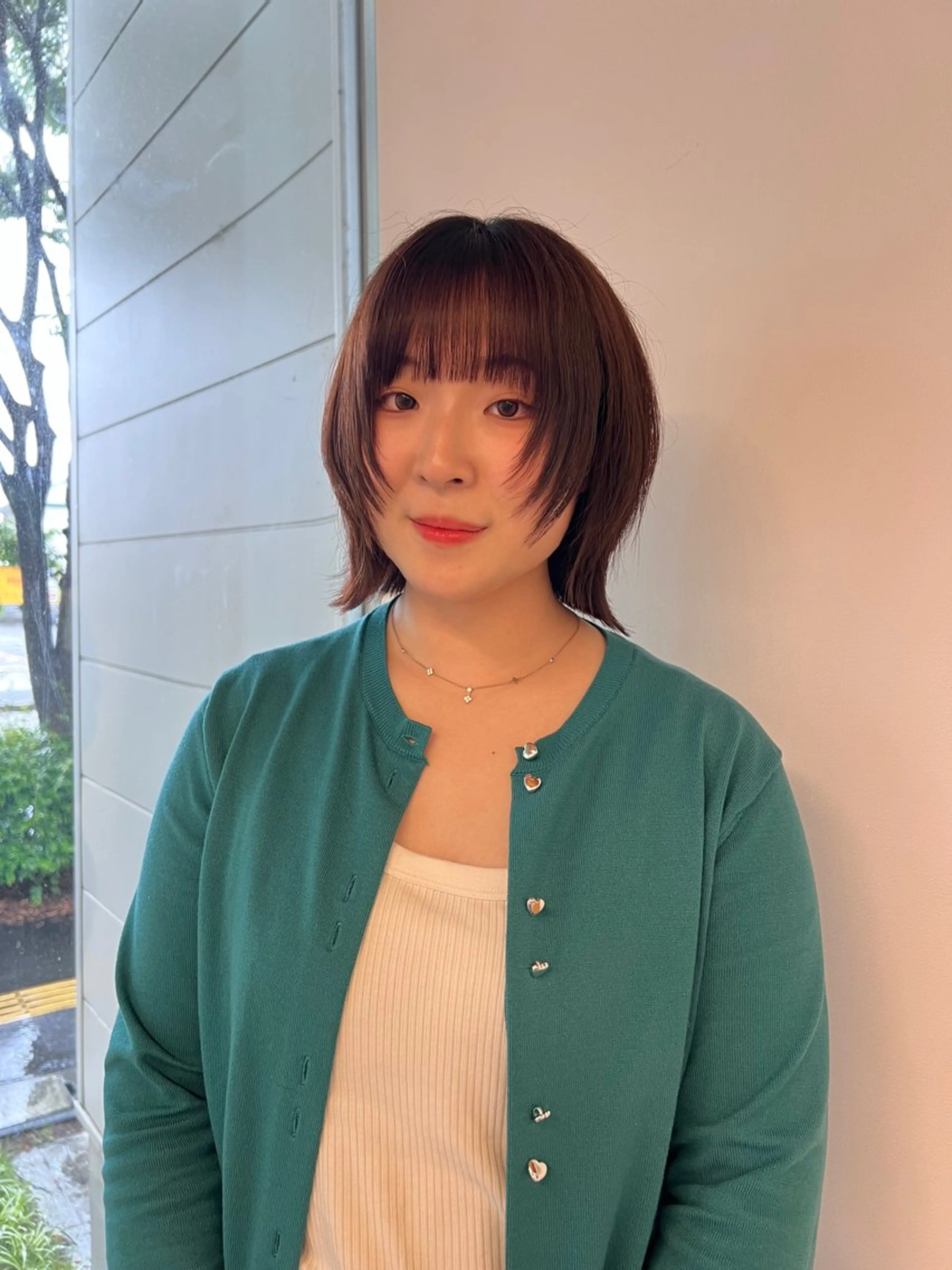 ロング ボブ 顔まわりレイヤー 顔周りカット レイヤーカット 小顔カット 🎀渡部 凜花/髪質 改善/艶髪🎀のヘアスタイル