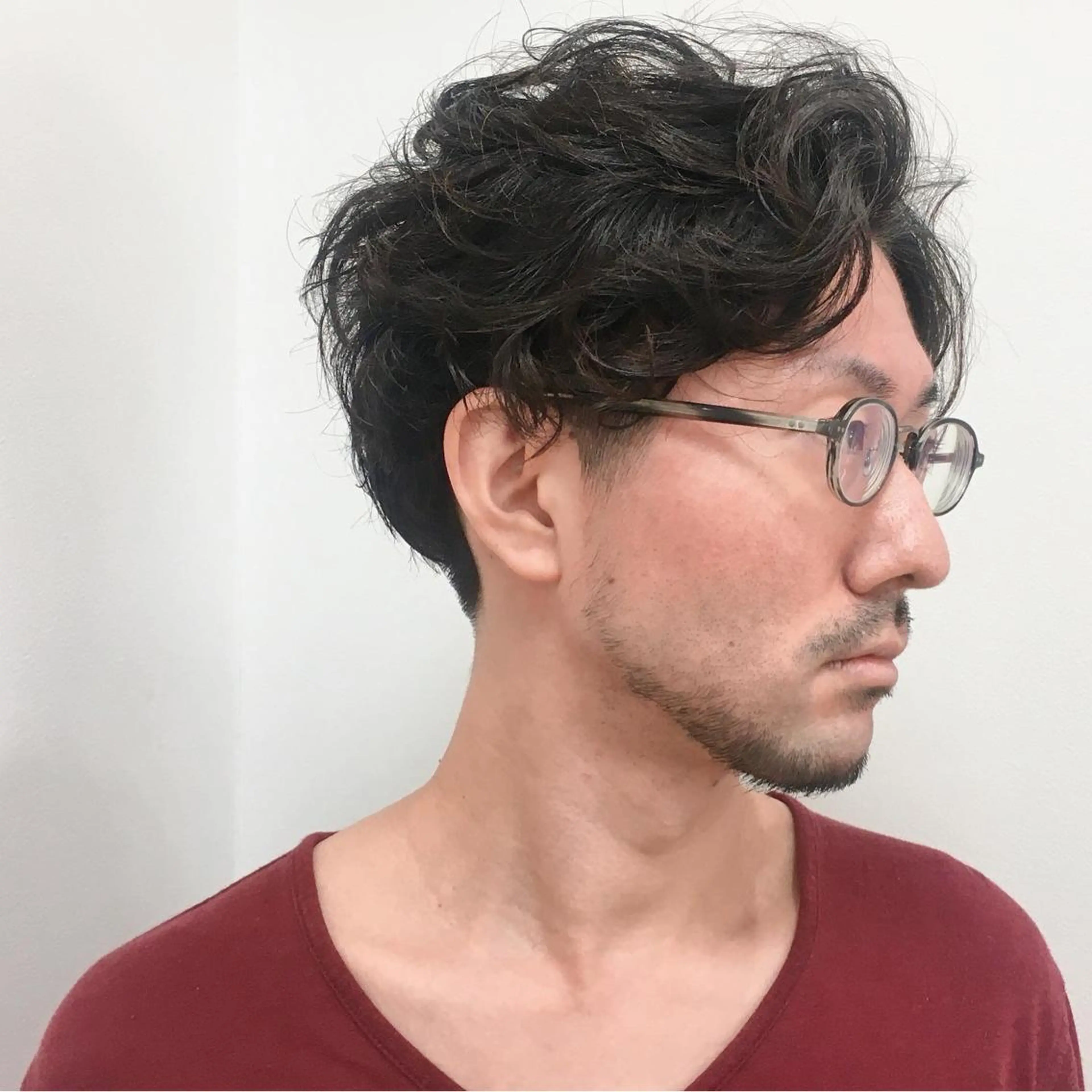 ショート パーマ メンズ メンズパーマ ニュアンスパーマ プラスト（カットモデル専用枠）所属・すごう こうへいのヘアスタイル