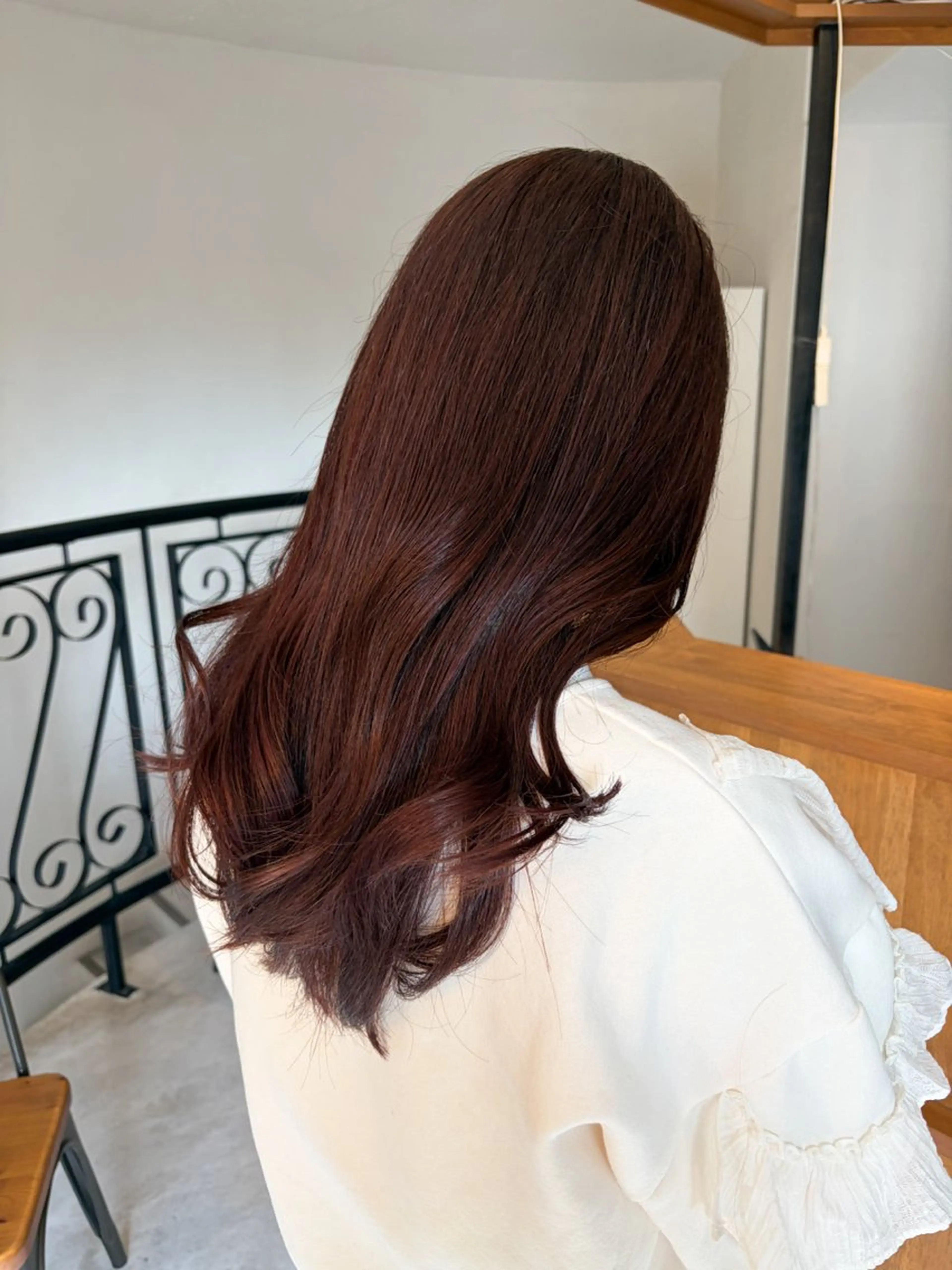 ロング ピンクブラウン ヘアカラー FERIA 緑地公園 🎀山口 ゆらら🎀のヘアスタイル