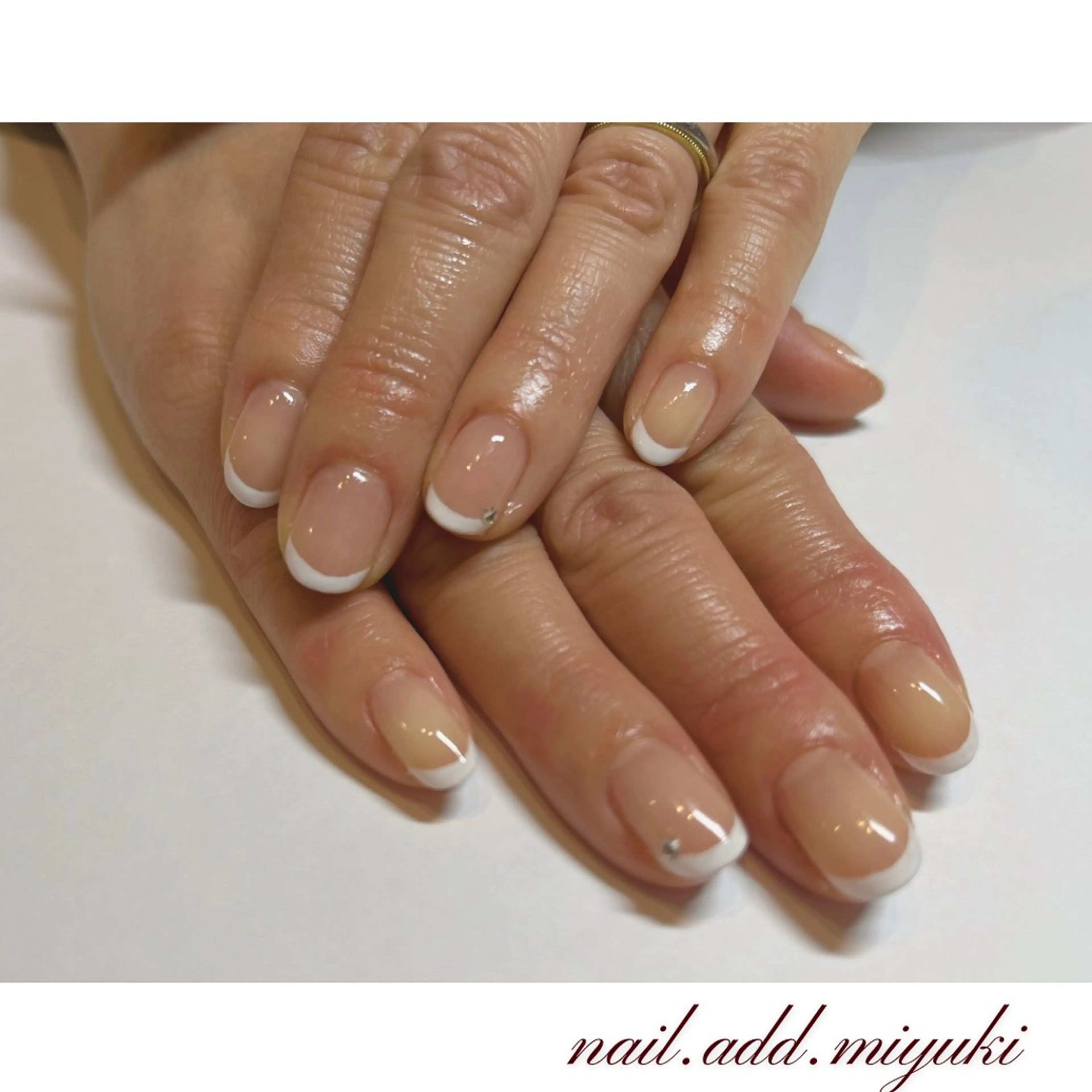 ネイル フレンチネイル ジェルネイル nail.add. miyukiのネイルデザイン