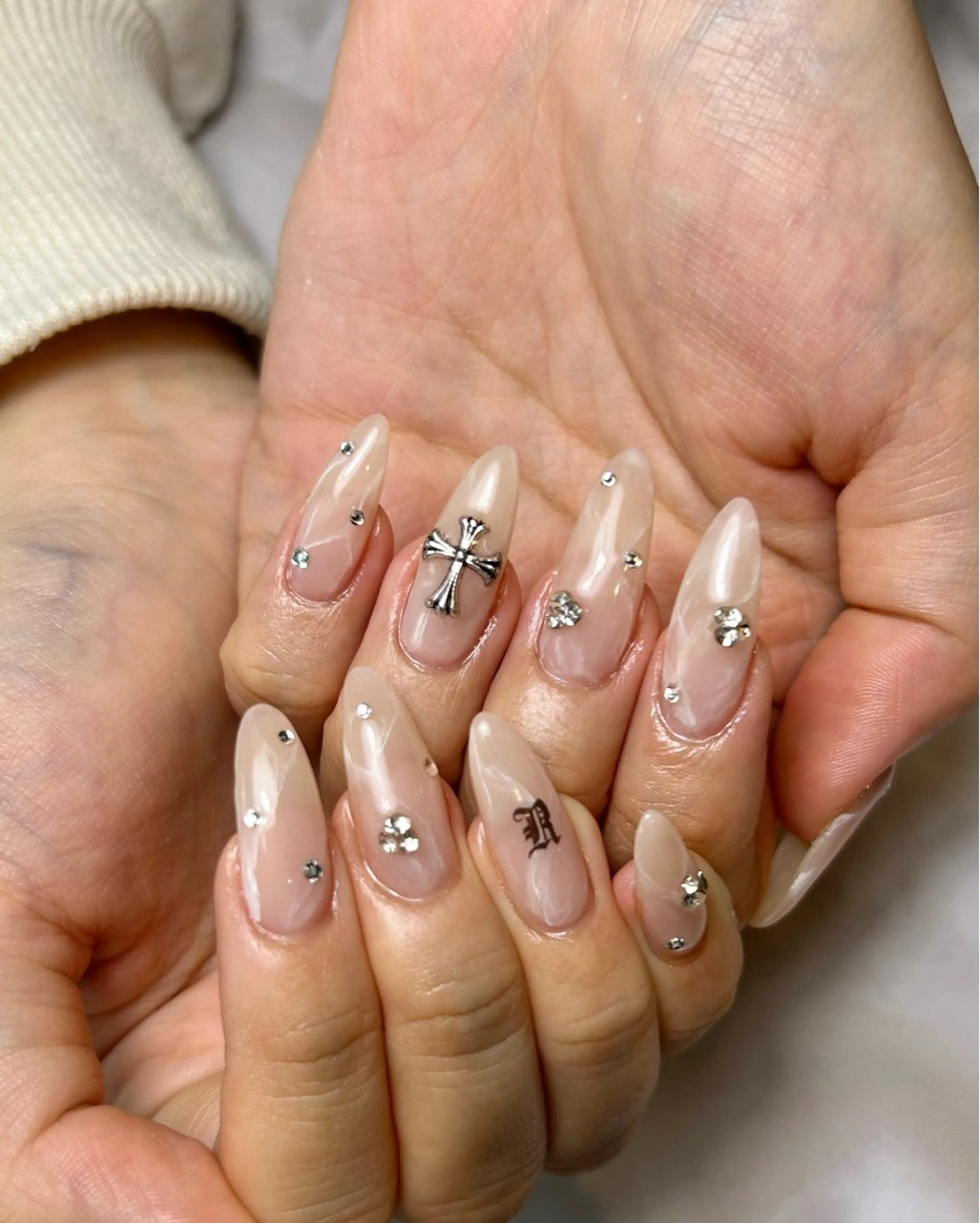 ネイル 大理石ネイル(マーブル) 持ち込み ハンドネイル Reflection marikoのネイルデザイン