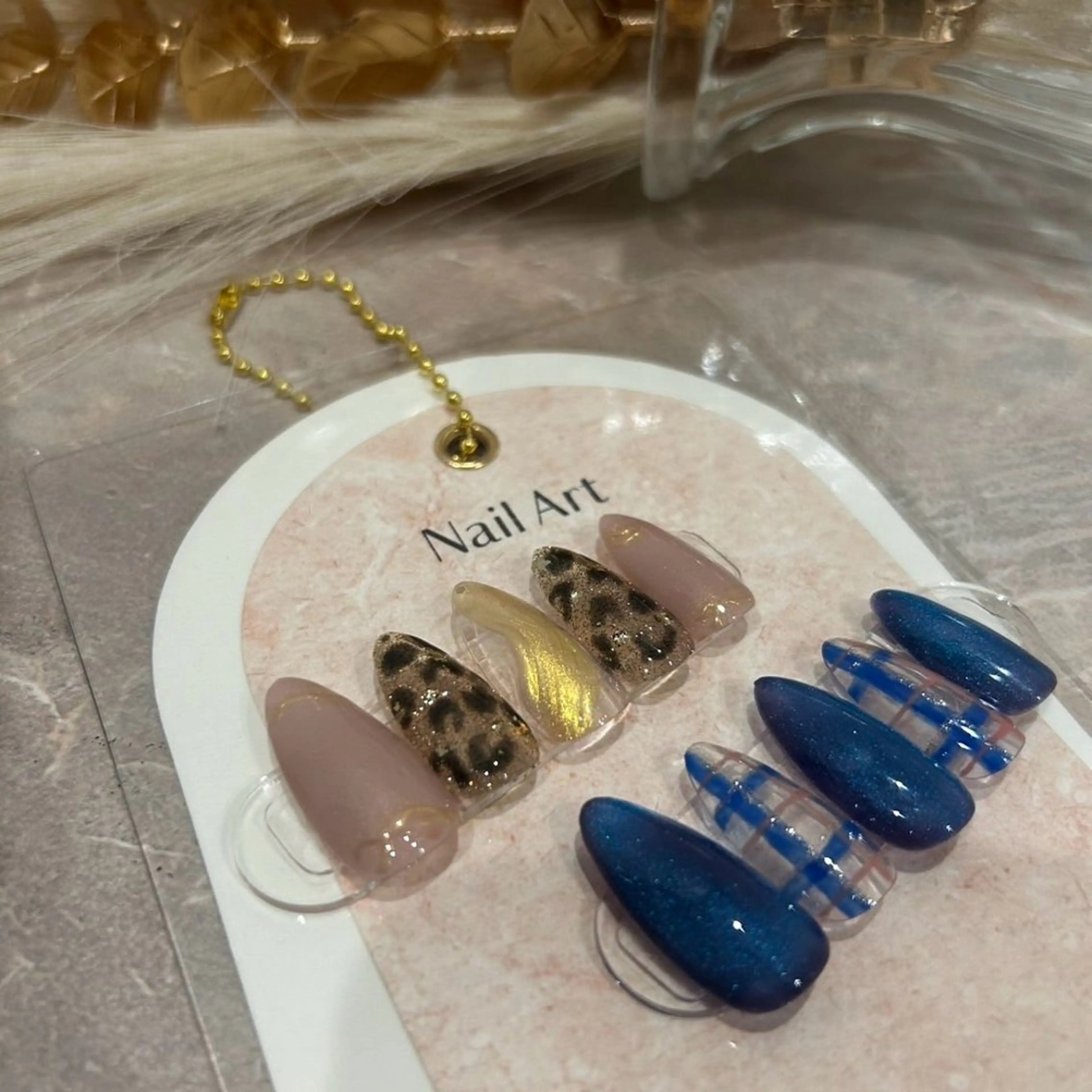 ネイル アニマル柄 ガーリー ニュアンスネイル ハンドネイル ハンドケア Kasai kieのネイルデザイン