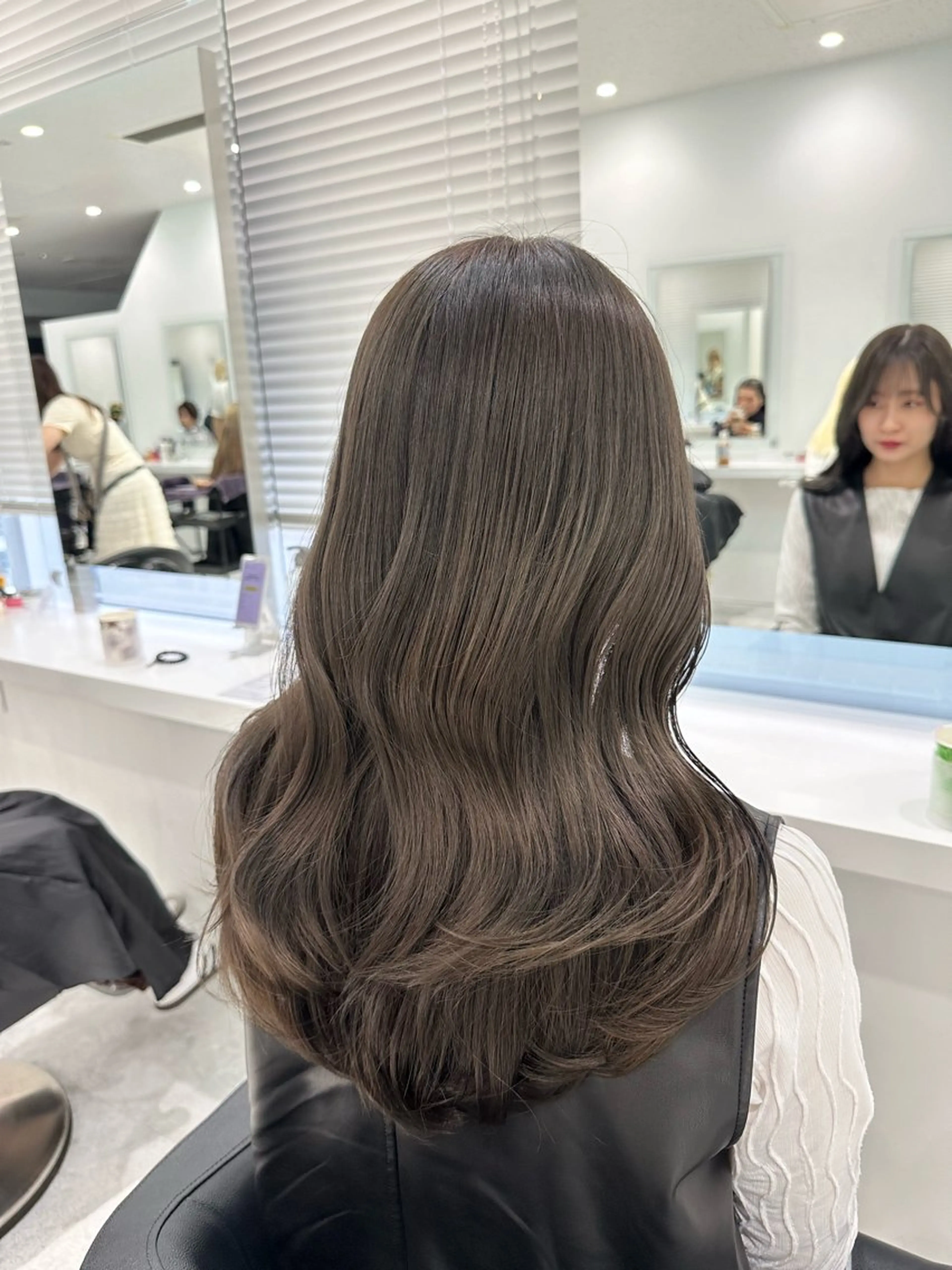 セミロング カラー カット ヘアカラー トリートメント ヘッドスパ ヘアセット ♡上品韓国髪♡ブラ ウン/SAYATOのヘアスタイル