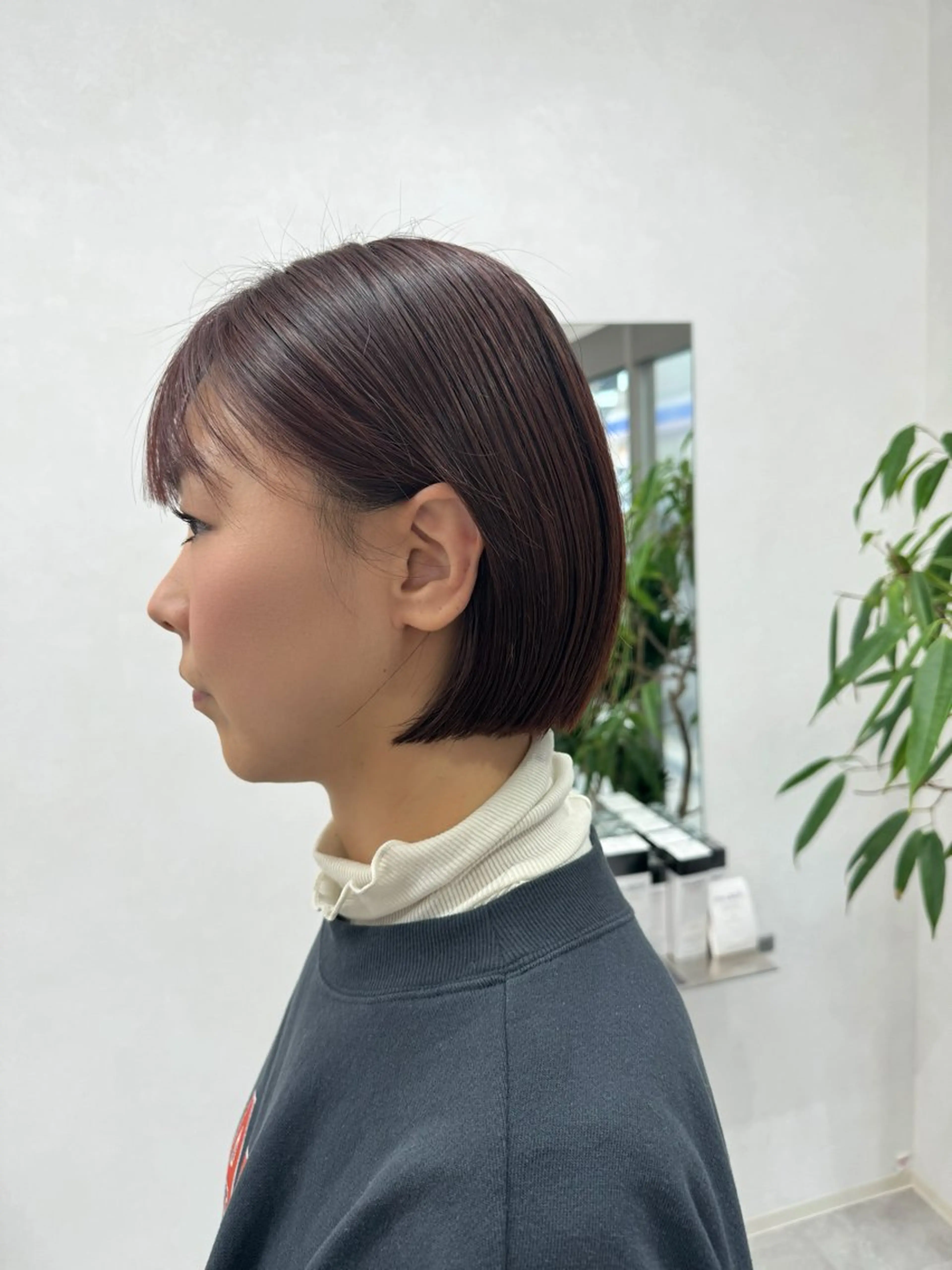 ショート カラー ボルドーカラー ボブ カット ヘアカラー トリートメント Sail所属・Sail 【セイル】のヘアスタイル