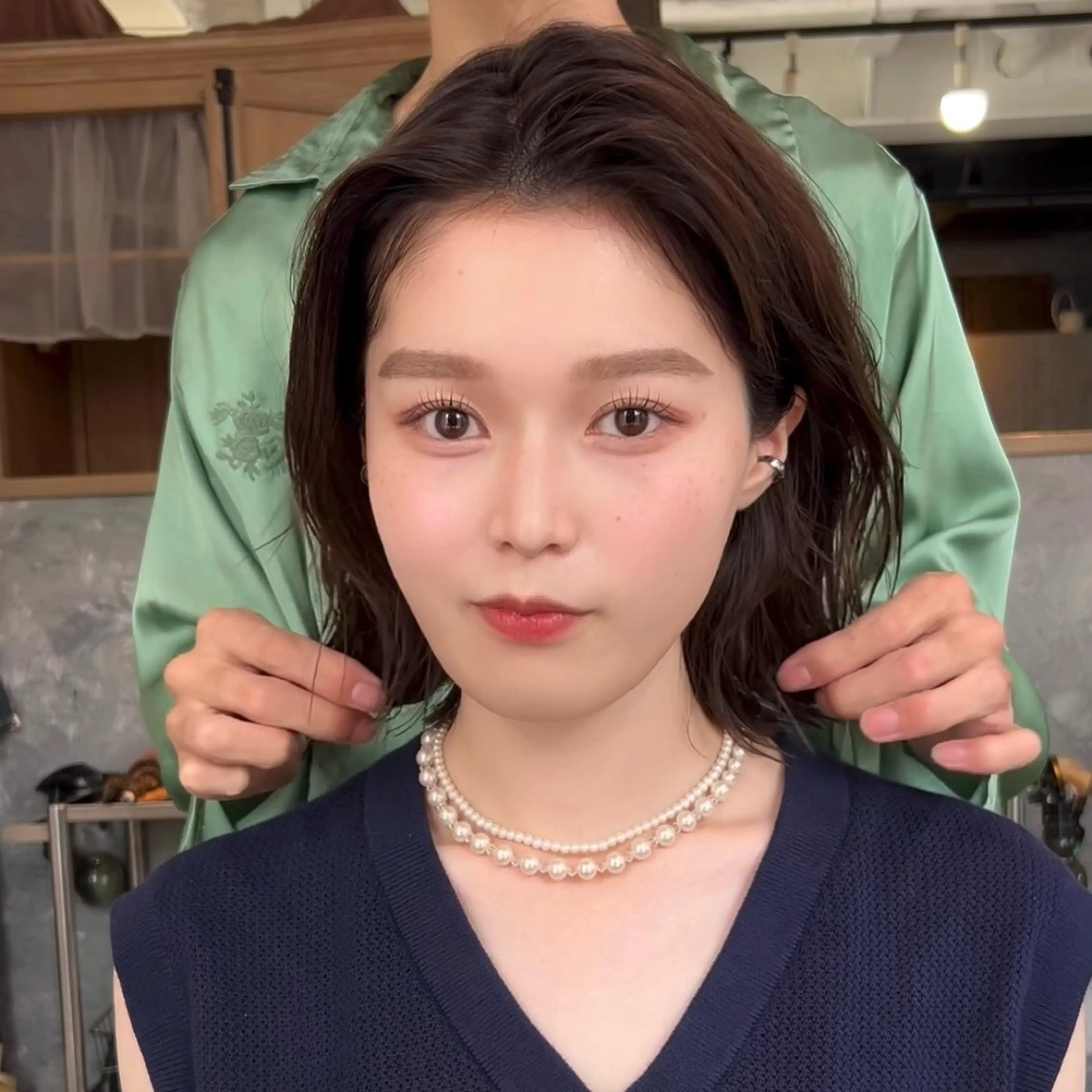 ショート ボブ カット パーマ ボブ/縮毛矯正/ レイヤー/塚田のヘアスタイル