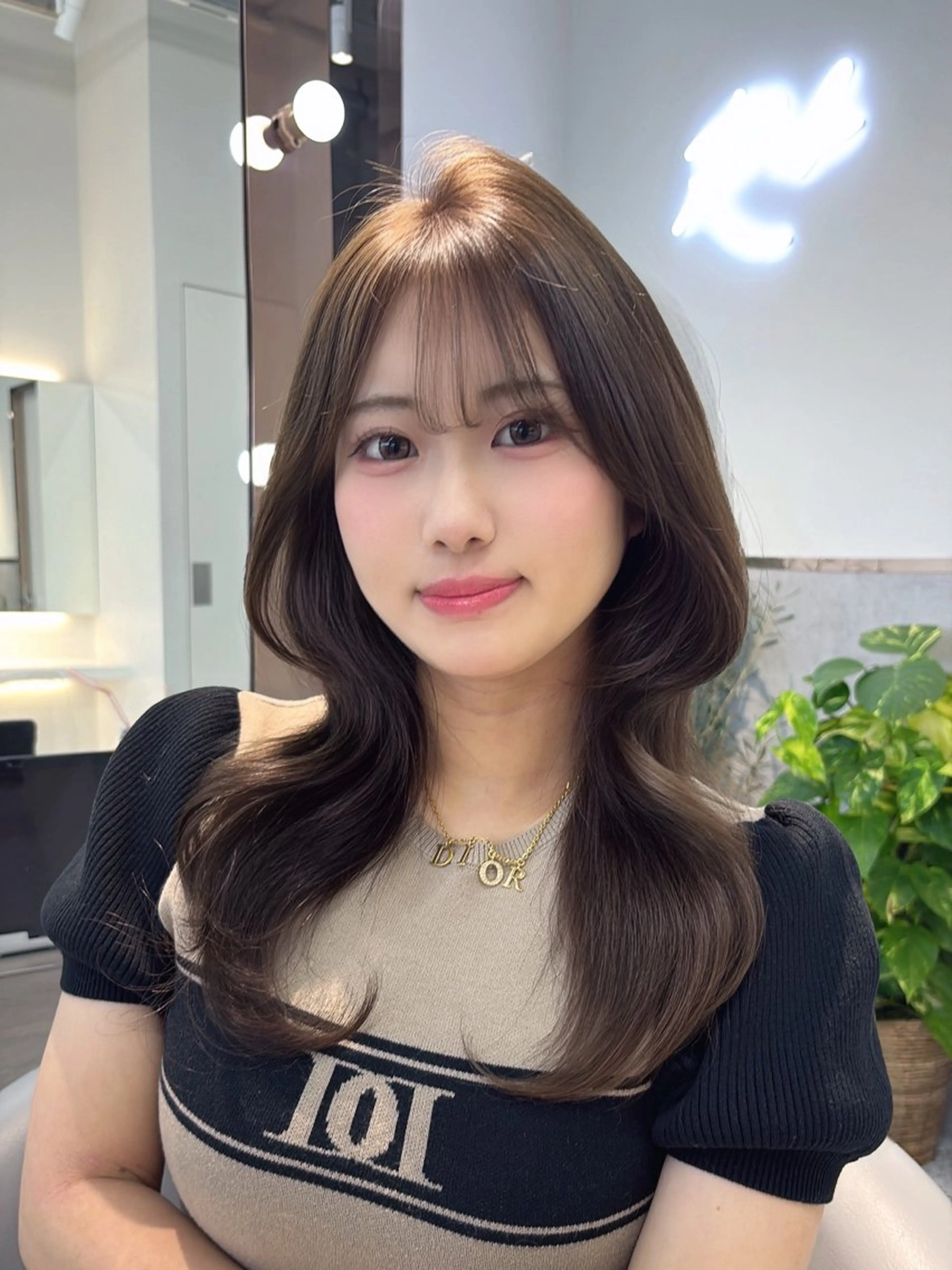 ロング カラー ベージュカラー ブリーチ ヘーゼル ヘアカラー 🍒ブリーチなしカラ ー／Sakura🍒のヘアスタイル