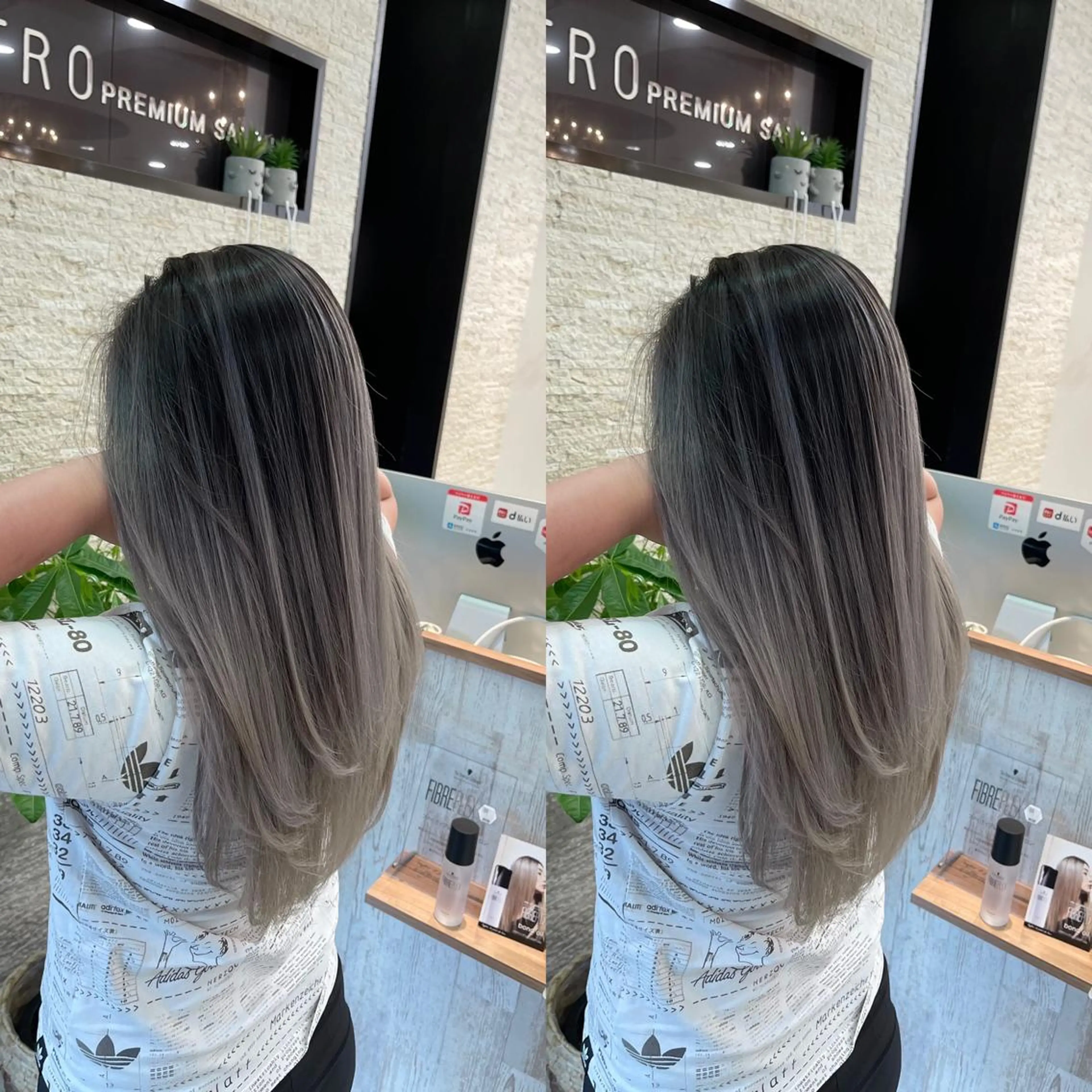 ロング カット ヘアカラー Y Uのヘアスタイル