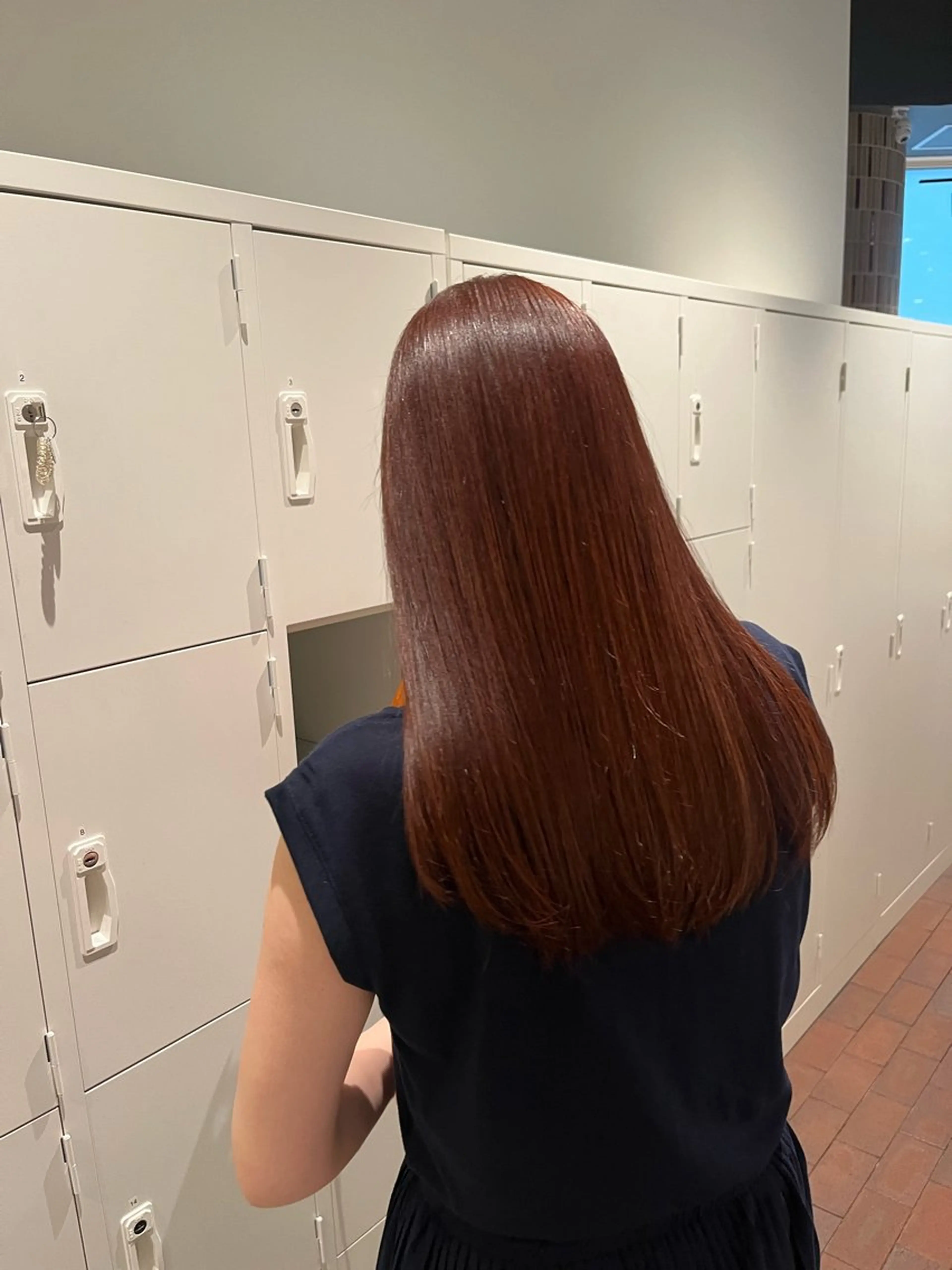 セミロング ピンクブラウン トリートメント カット ヘアカラー トリートメント ショート／ミニボブ マンツーマン/マユコのヘアスタイル