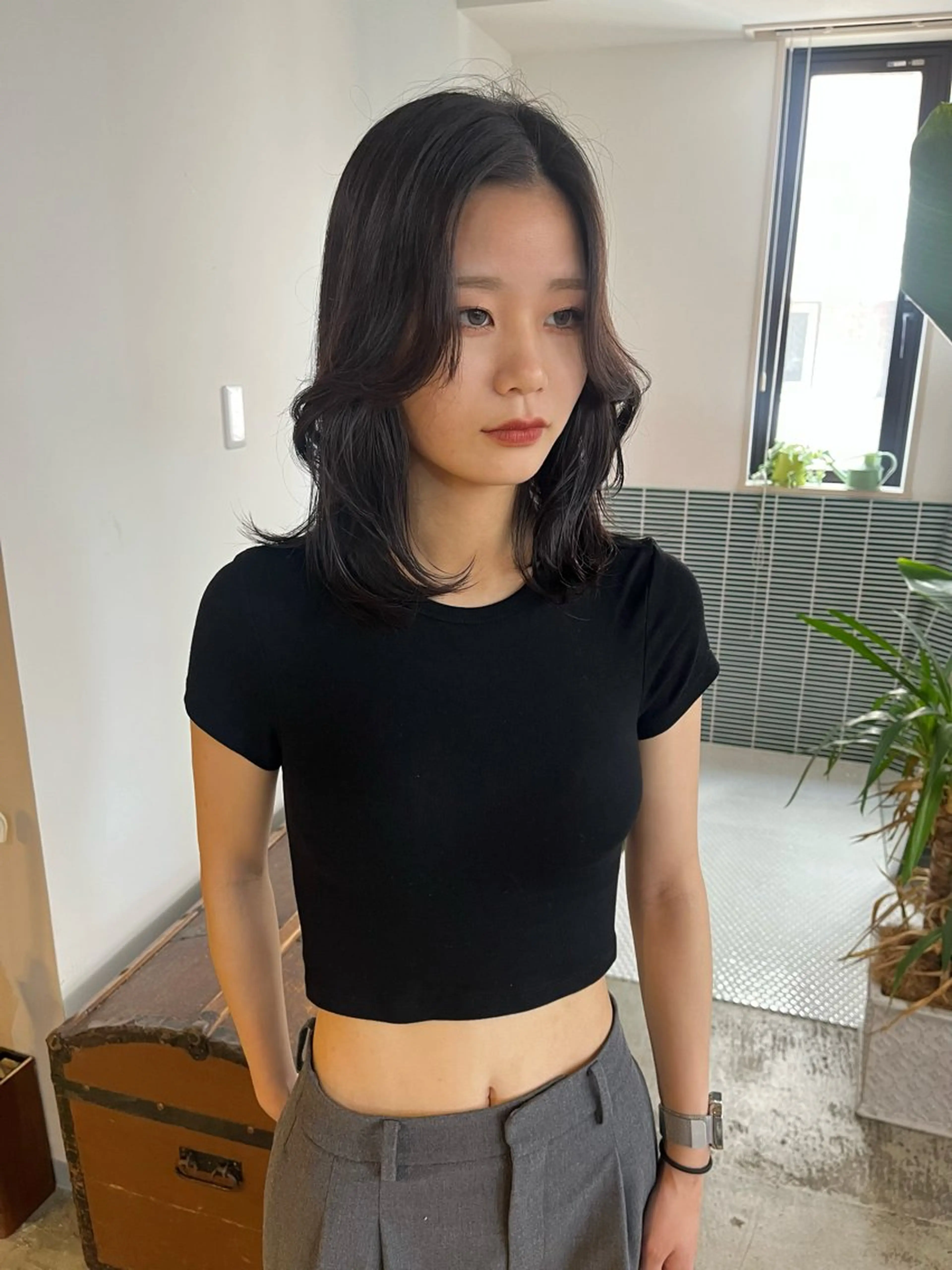 ミディアム カラー カット ヘアカラー トリートメント 🩷ハイトーン透明感 レイヤー🩷ユリカのヘアスタイル