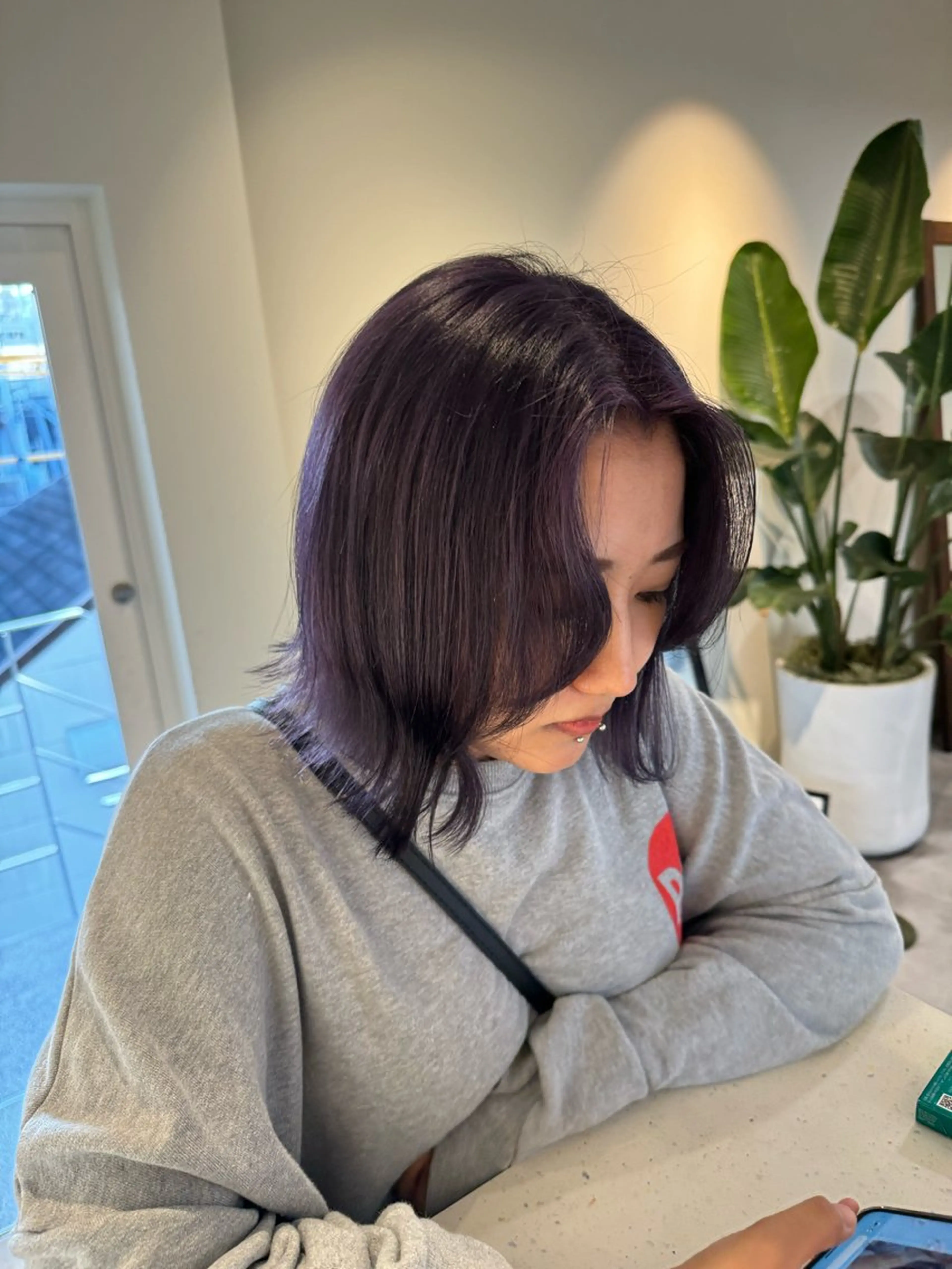 カラー ブリーチ ラベンダーカラー ayaka♡ 柔らかカラーのヘアスタイル