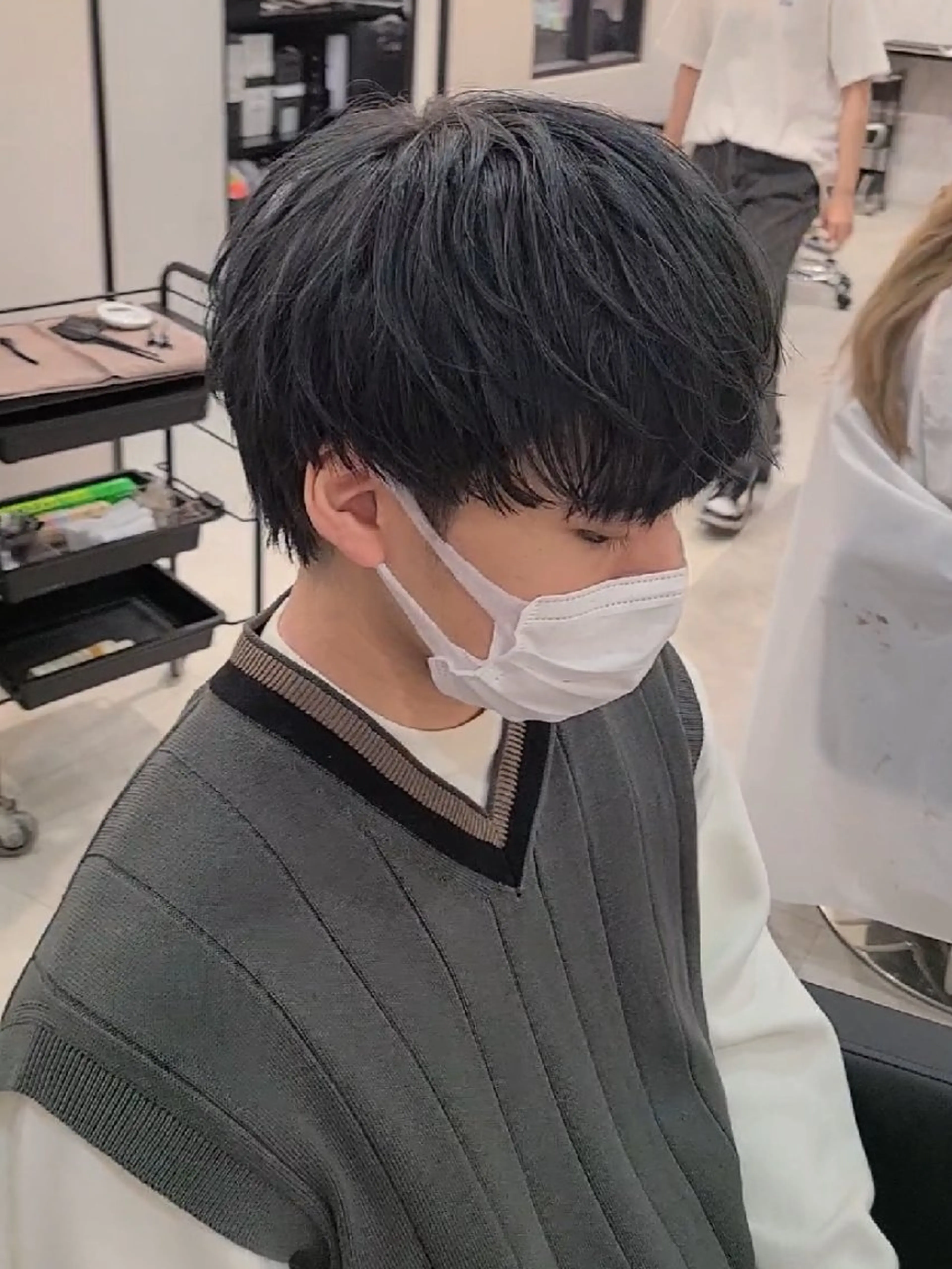 メンズ ミディアム マッシュ カット ヘアセット Lapis 名古屋駅前店所属・LEN名古屋/パーマ 海外ヘア/メンズ特化のヘアスタイル