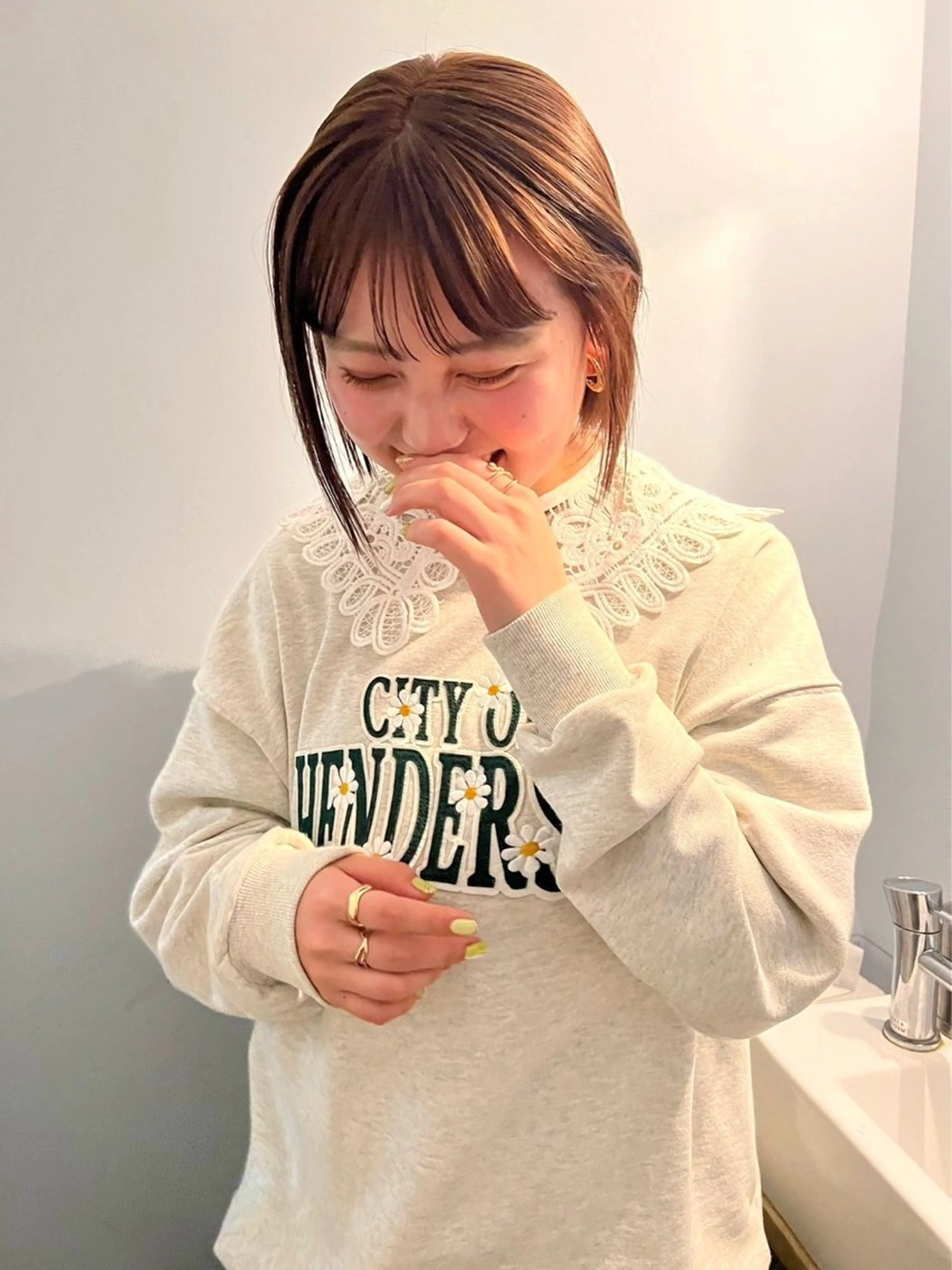 ショート カラー ヘアカラー トリートメント カットモデル/ ハイトーン/ゆうあのヘアスタイル