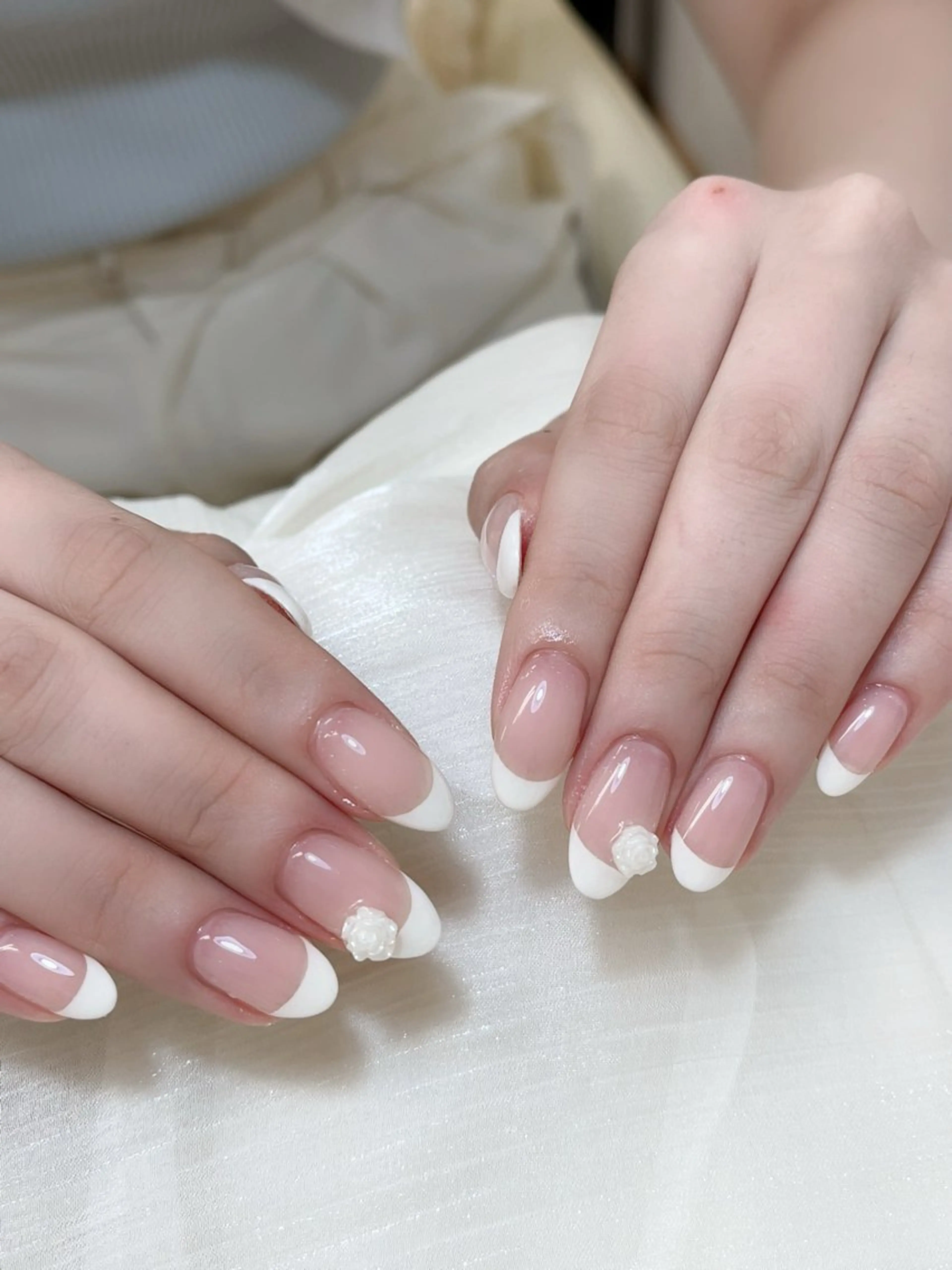 ネイル チークネイル フレンチネイル グラデーション キラキラネイル 韓国ネイル ハンドネイル DUO MI所属・DUO   MI nail salonのネイルデザイン