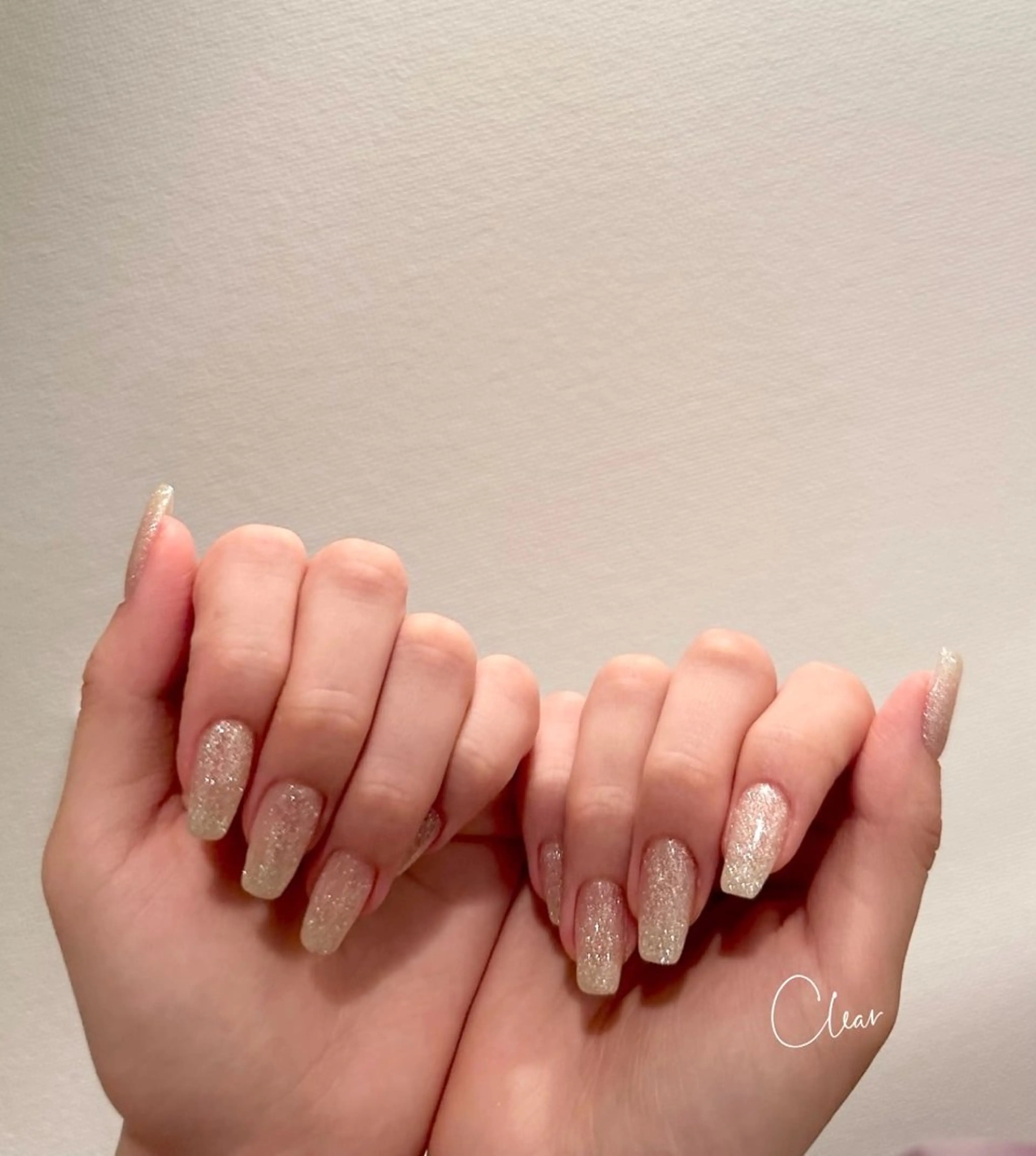 ネイル ラメ(グリッター) ワンカラーネイル Clear所属・Clear kazuhaのネイルデザイン