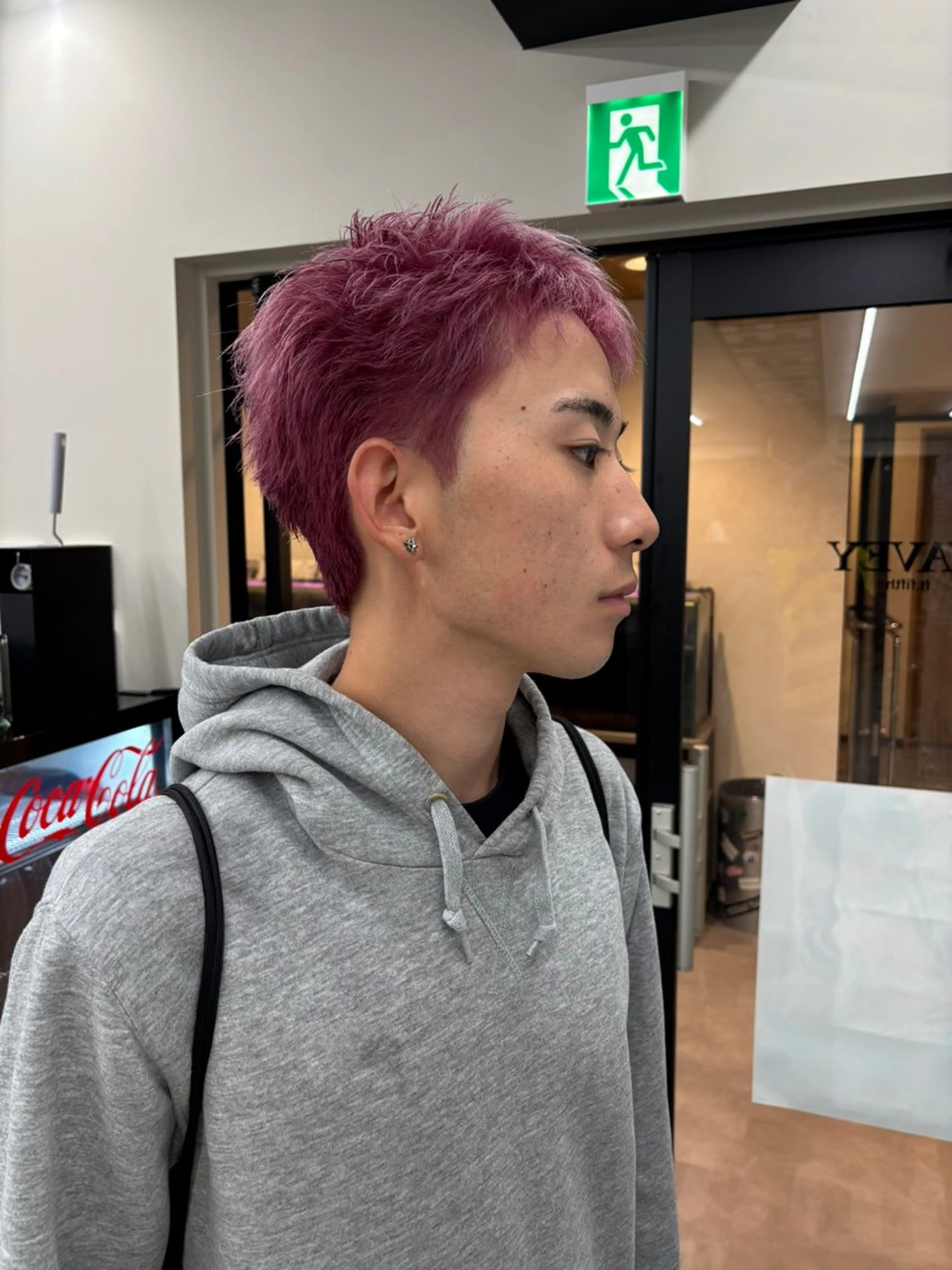 メンズ センターパート フェードカット メンズ韓国風 マッシュ メンズパーマ 横浜メンズマッシュ カット/ショウゴのヘアスタイル