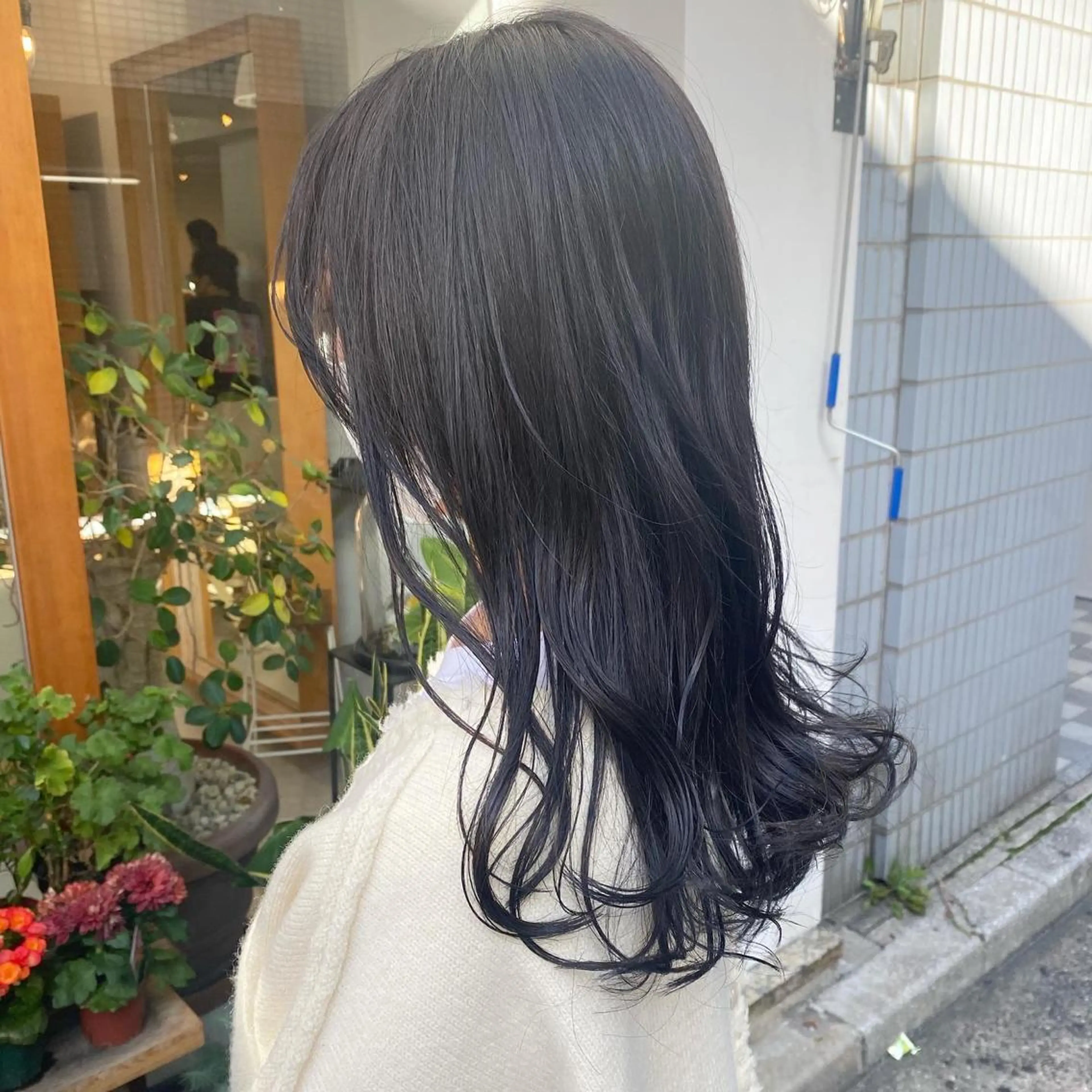 ロング カラー 安永 涼のヘアスタイル