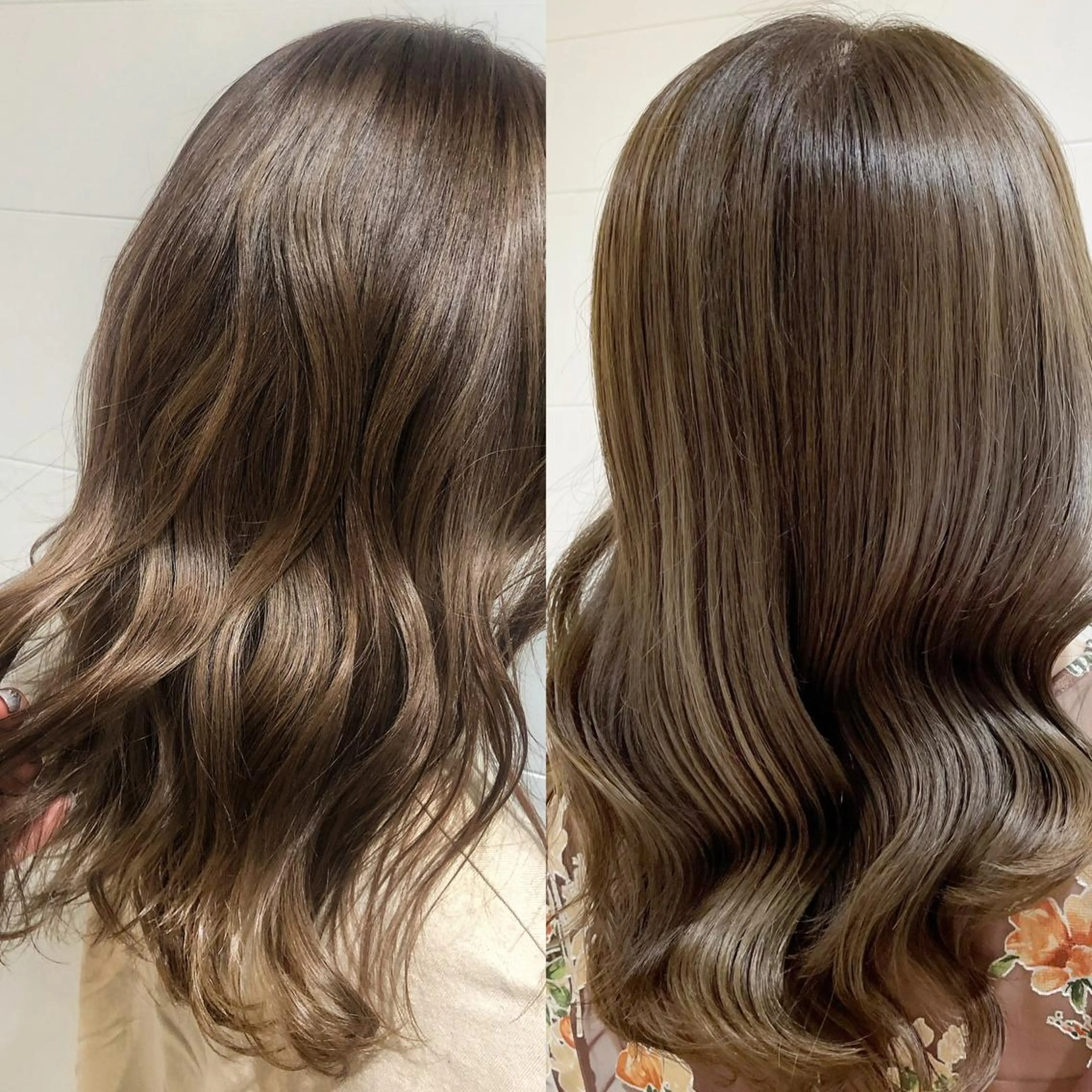 セミロング カラー カット ヘアカラー まつげ兼任しもさこ 🌟レイヤー得意のヘアスタイル