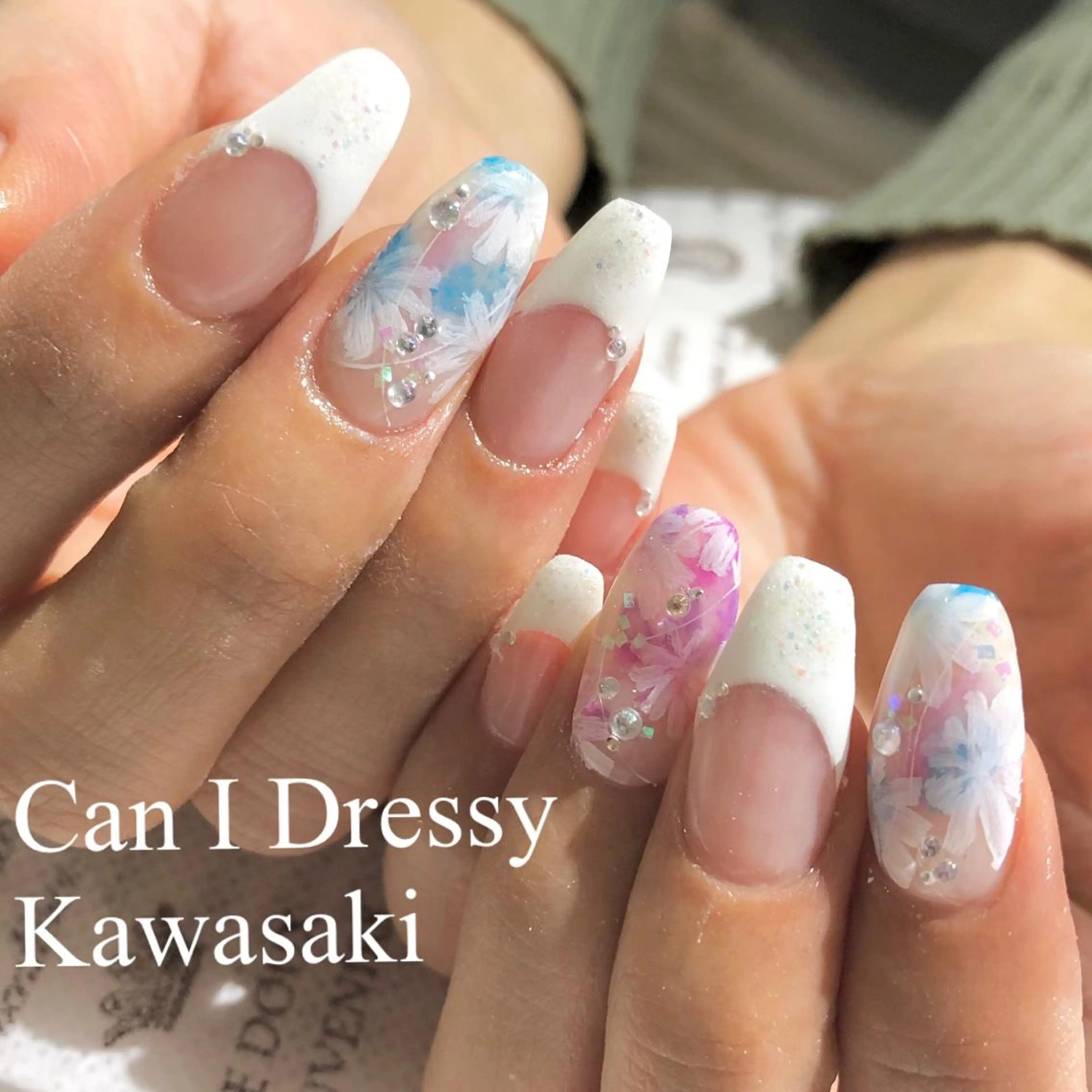 ネイル フレンチネイル ハンドネイル Can I 川崎店 三島 久美子のネイルデザイン