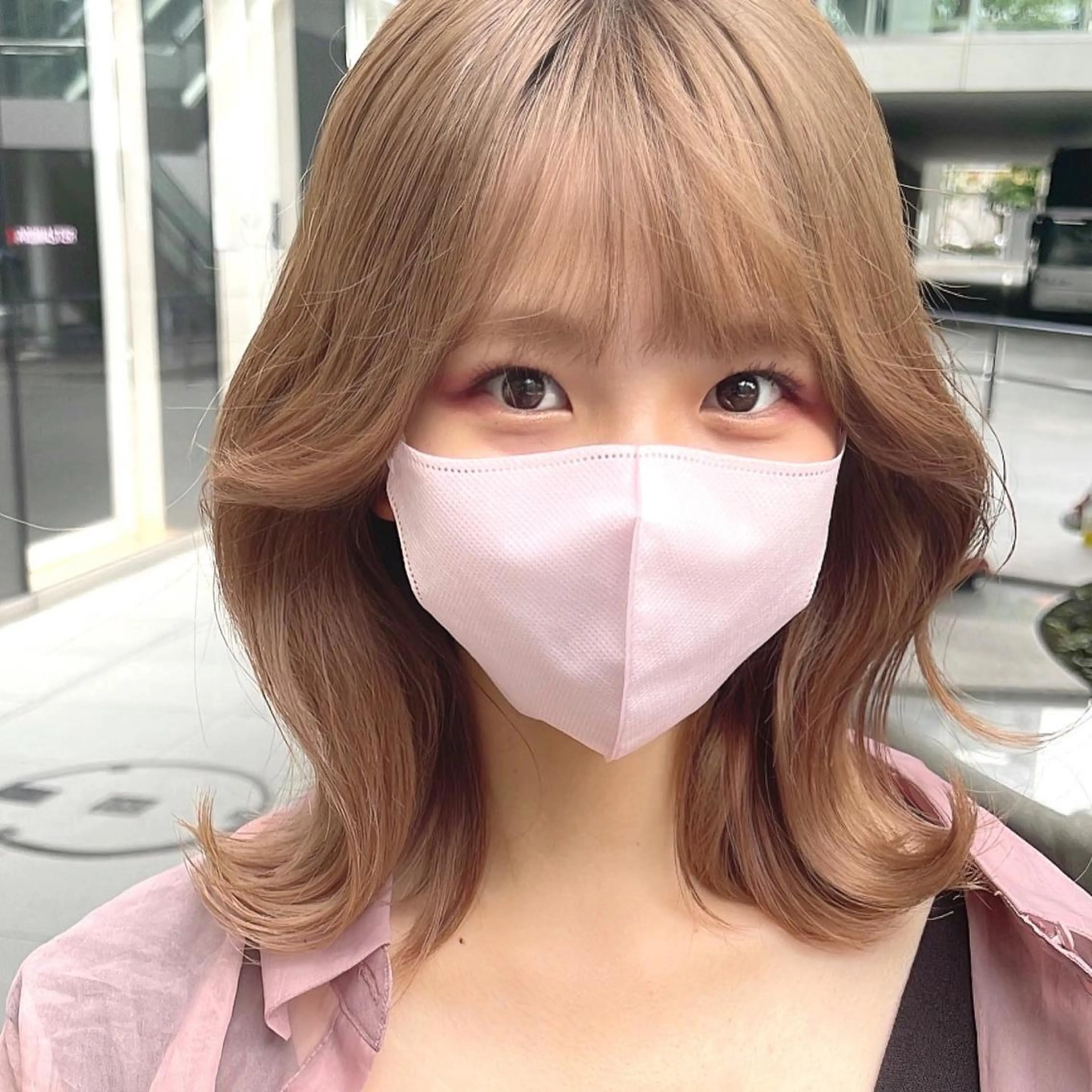 ロング カラー くびれヘア ヨシンモリ 韓国風ヘア サイドバング 小顔カット 顔周り特化/韓国ヘア /レイヤー/吉野幸大のヘアスタイル