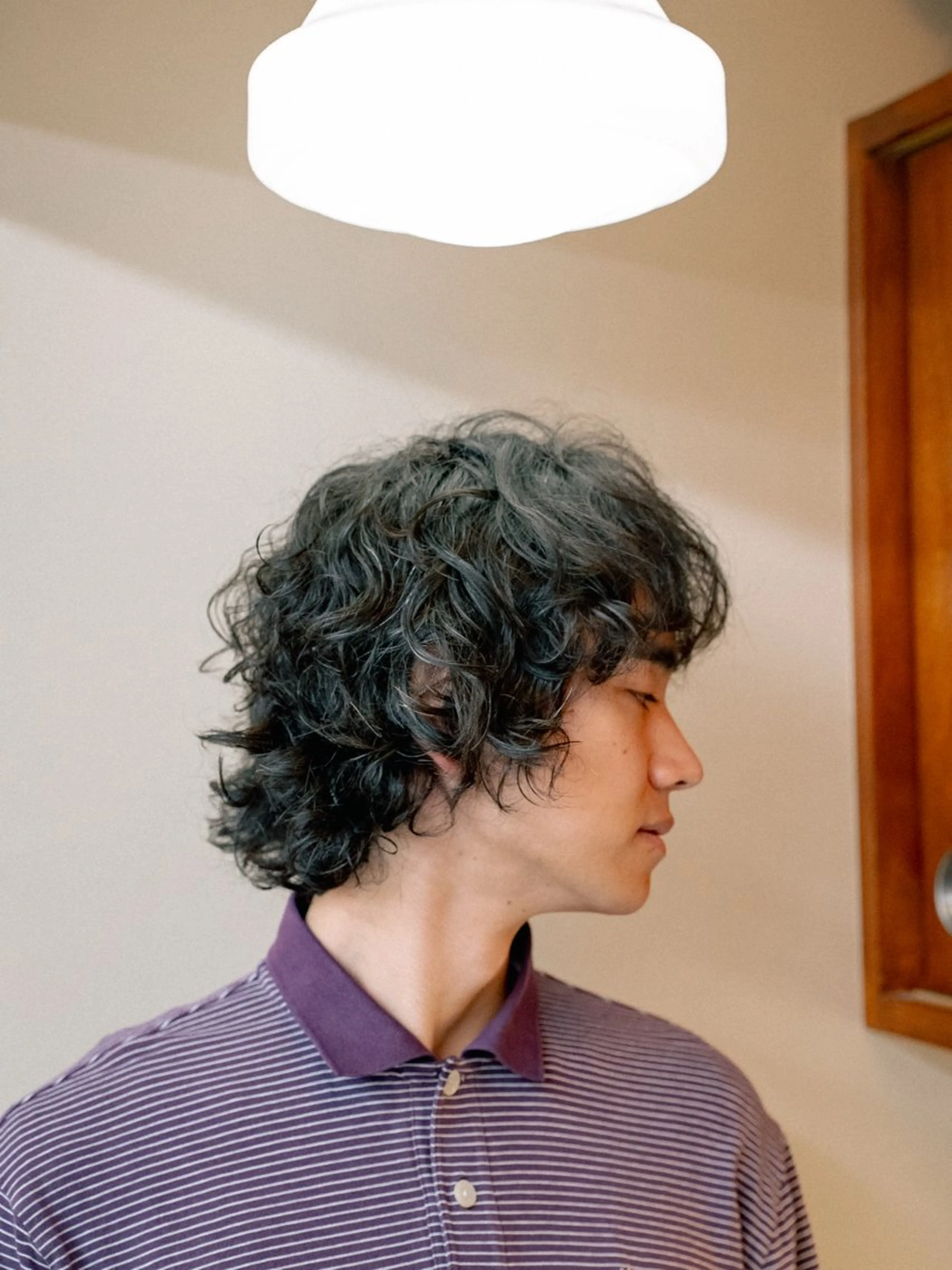 ミディアム カラー パーマ メンズ ミディアムパーマ メンズパーマ カット パーマ 🔗メンズサロン🔗 Kieのヘアスタイル