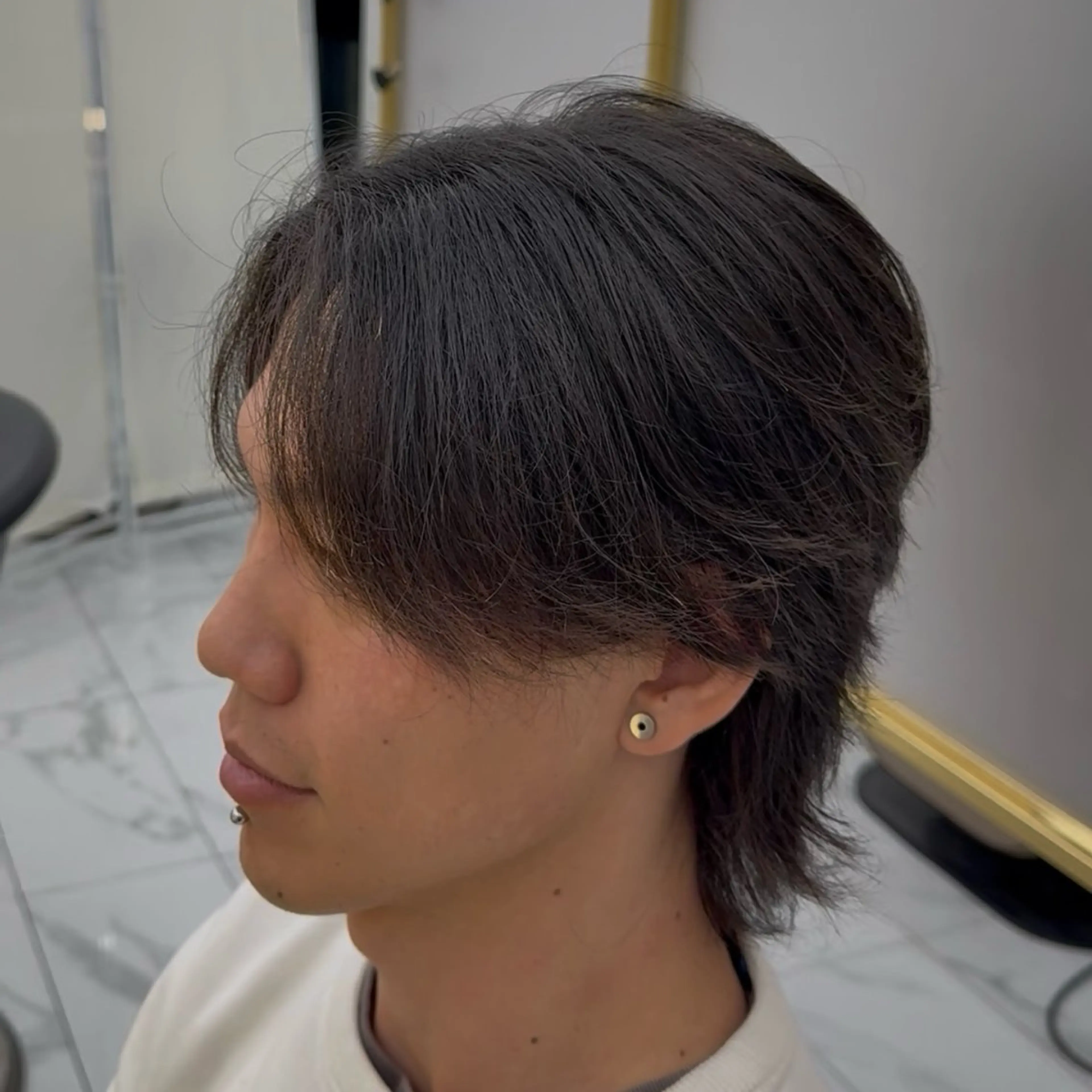 パーマ メンズ センターパート フェザーパーマ カルマパーマ メンズパーマ スペインカール 渋谷メンズパーマ🌀 大人ヘア/くりのヘアスタイル