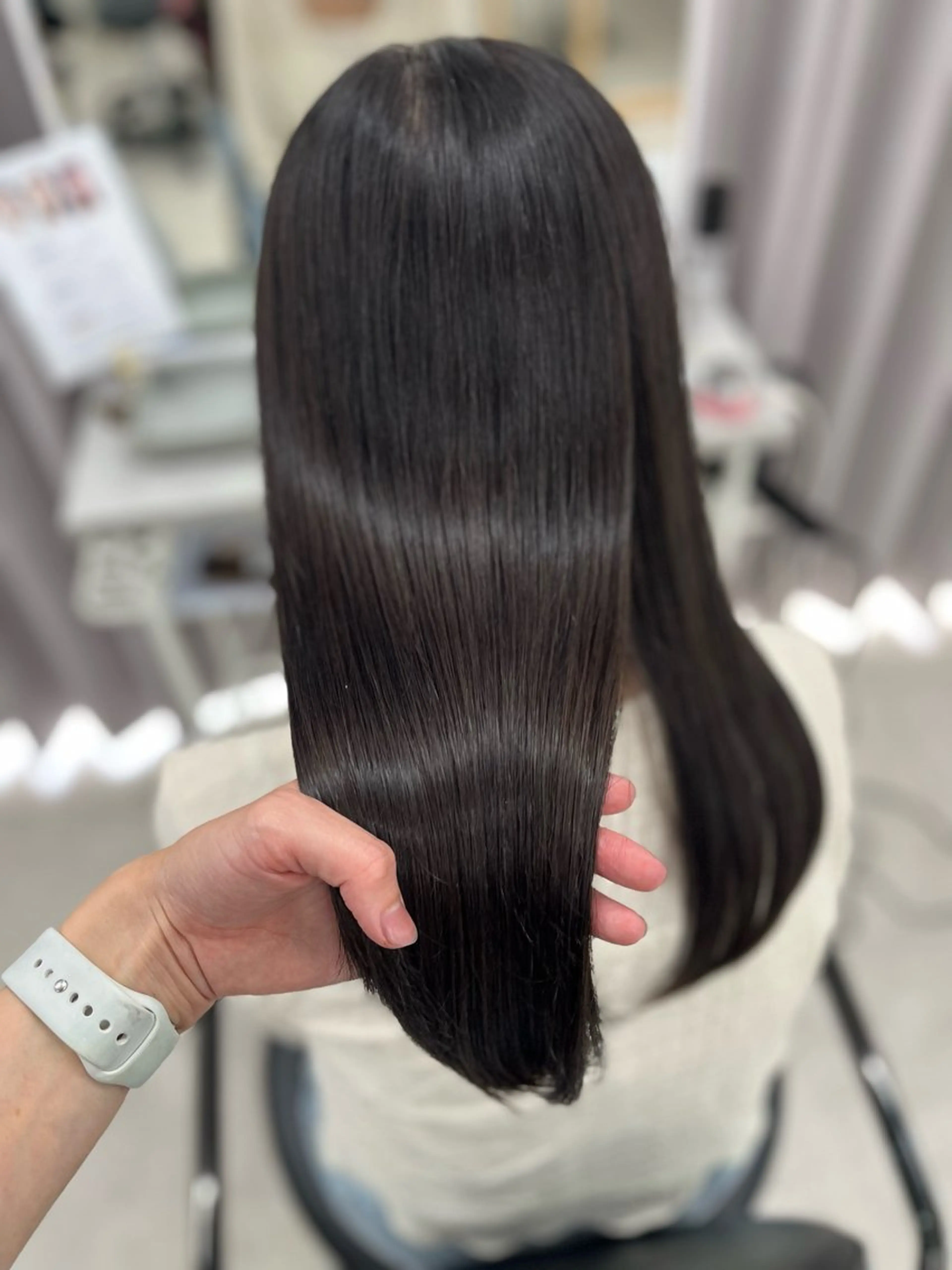 ロング カラー ブラウンカラー バイオレットカラー バイオレットブラウン カット ヘアカラー トリートメント 🫧ぷる艶カラー🫧 Yuubi🦩のヘアスタイル