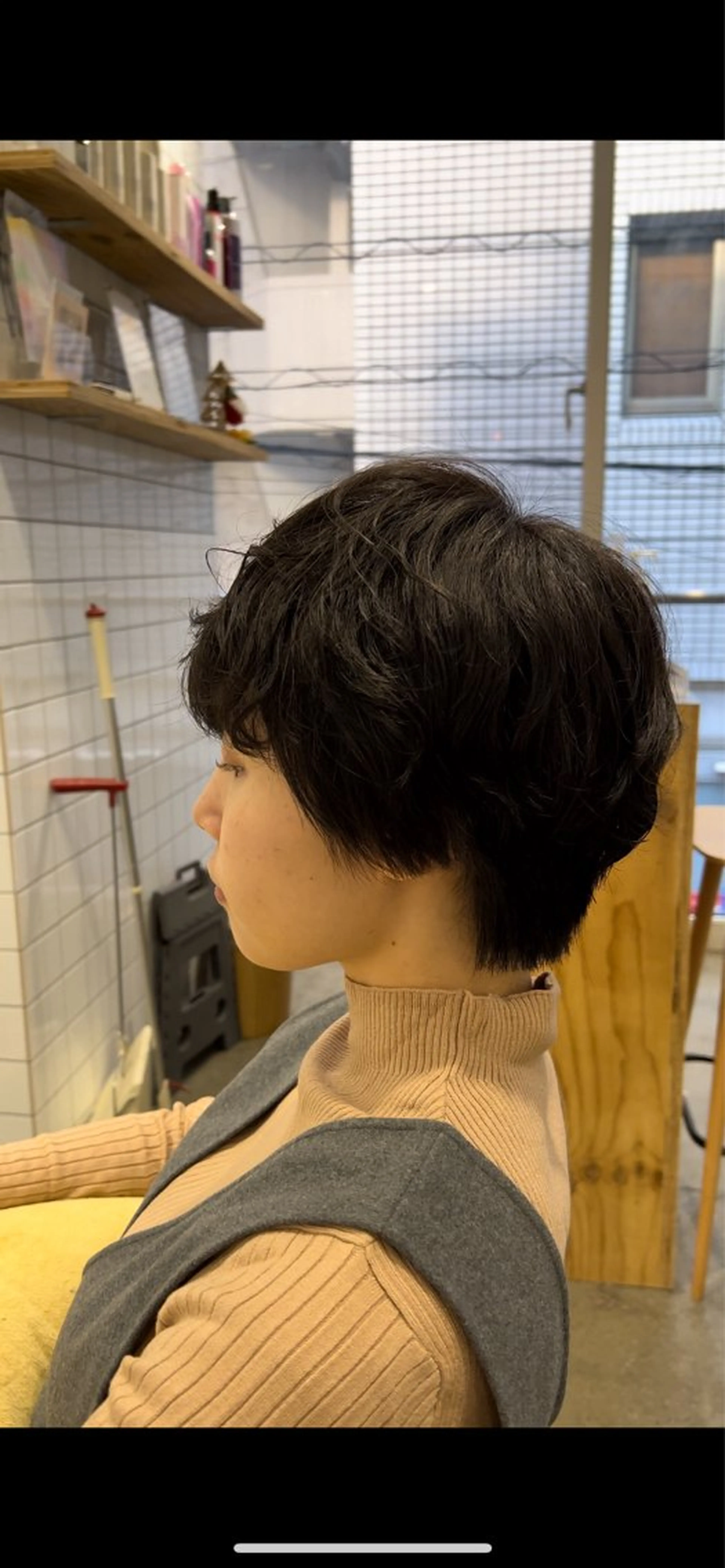 ショート カラー パーマ 黒髪 ブルーカラー ブルーブラック ショートヘア カット パーマ トリートメント ヘッドスパ ✨髪質改善矯正× ブリーチ✨YU-KIのヘアスタイル