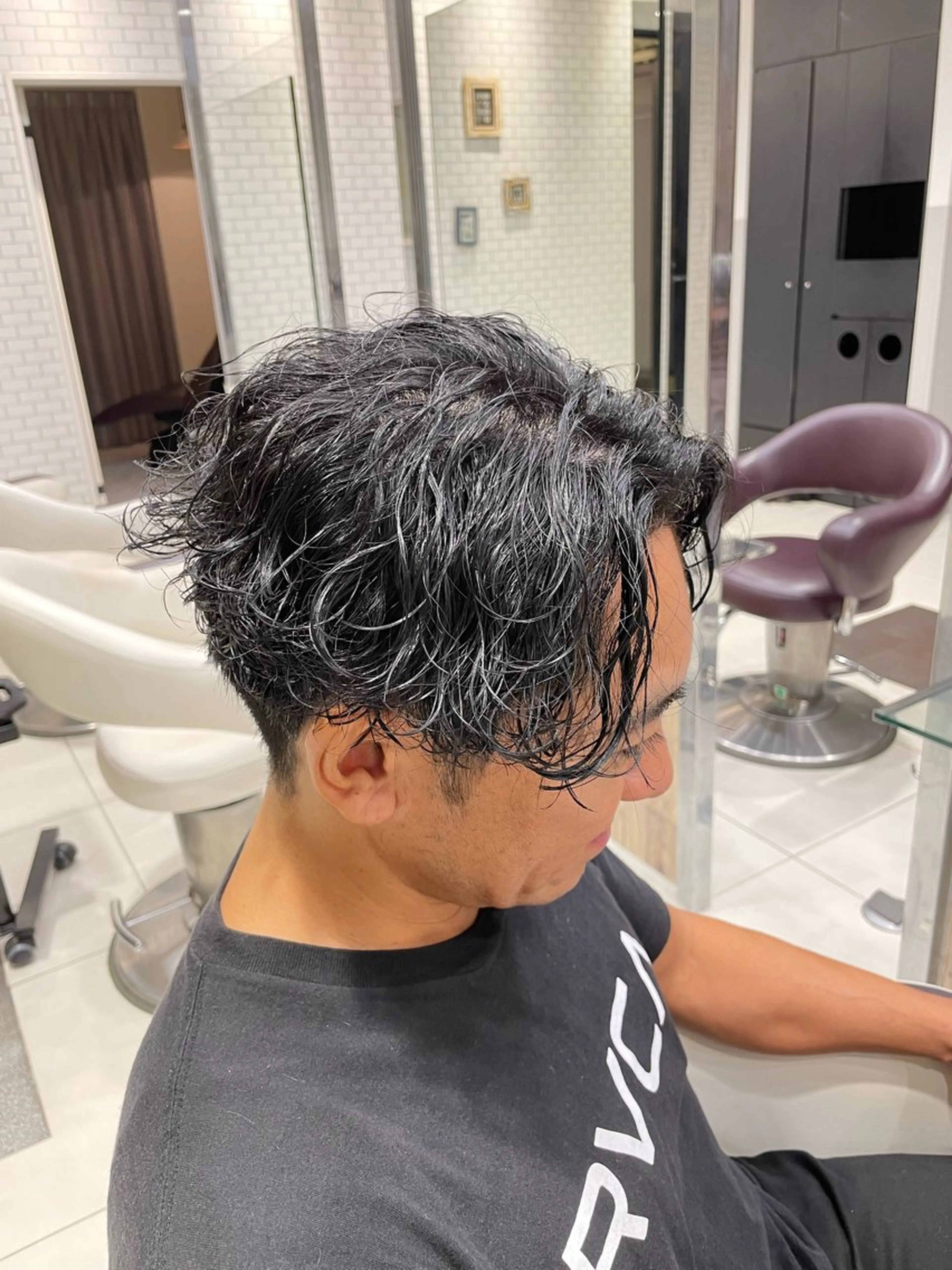 カット＋波巻きパーマの写真